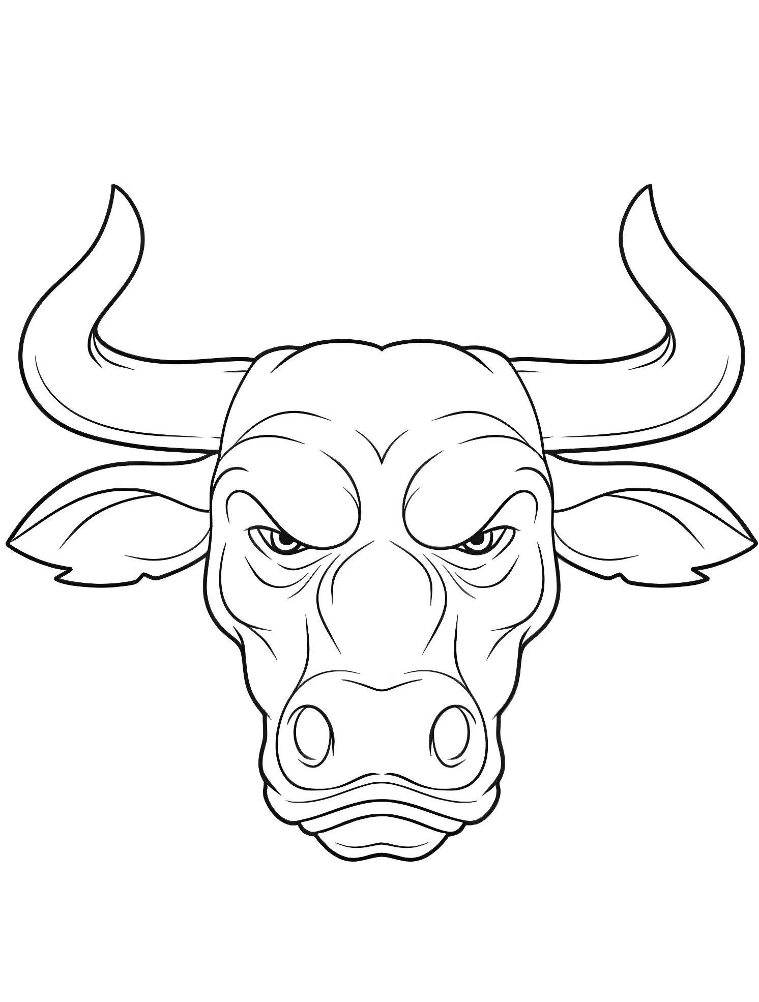 Гневный бык №5042. Раскраски для мальчиков по категориям. Бык (Bull).