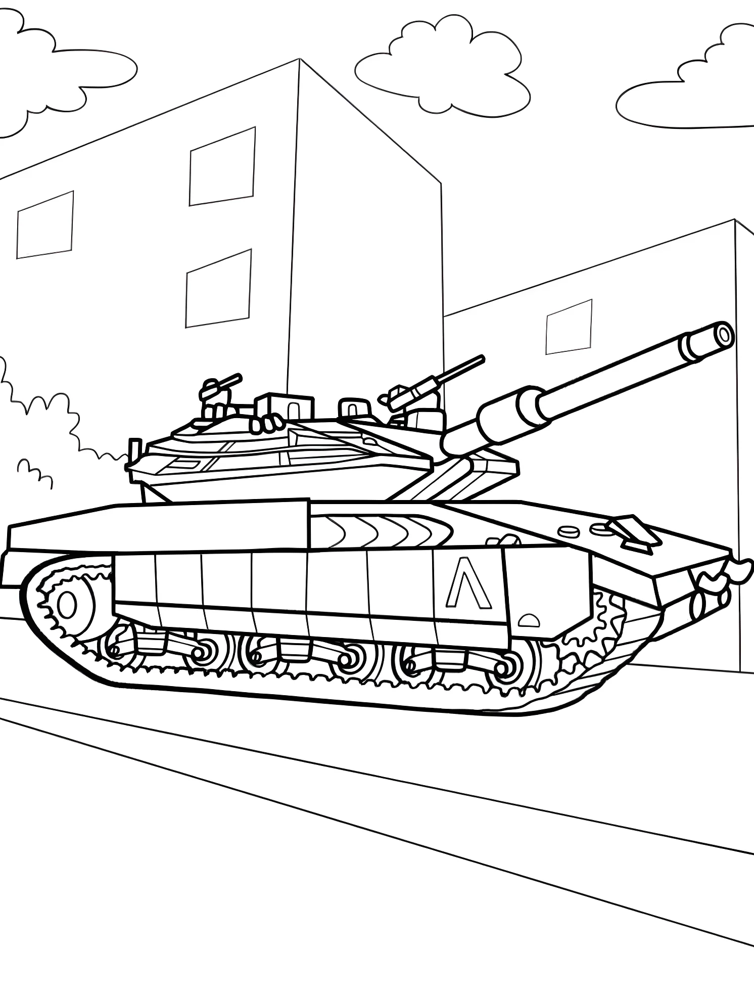 Танк Меркава №7549. Раскраски для мальчиков по категориям. Танк (Tank).