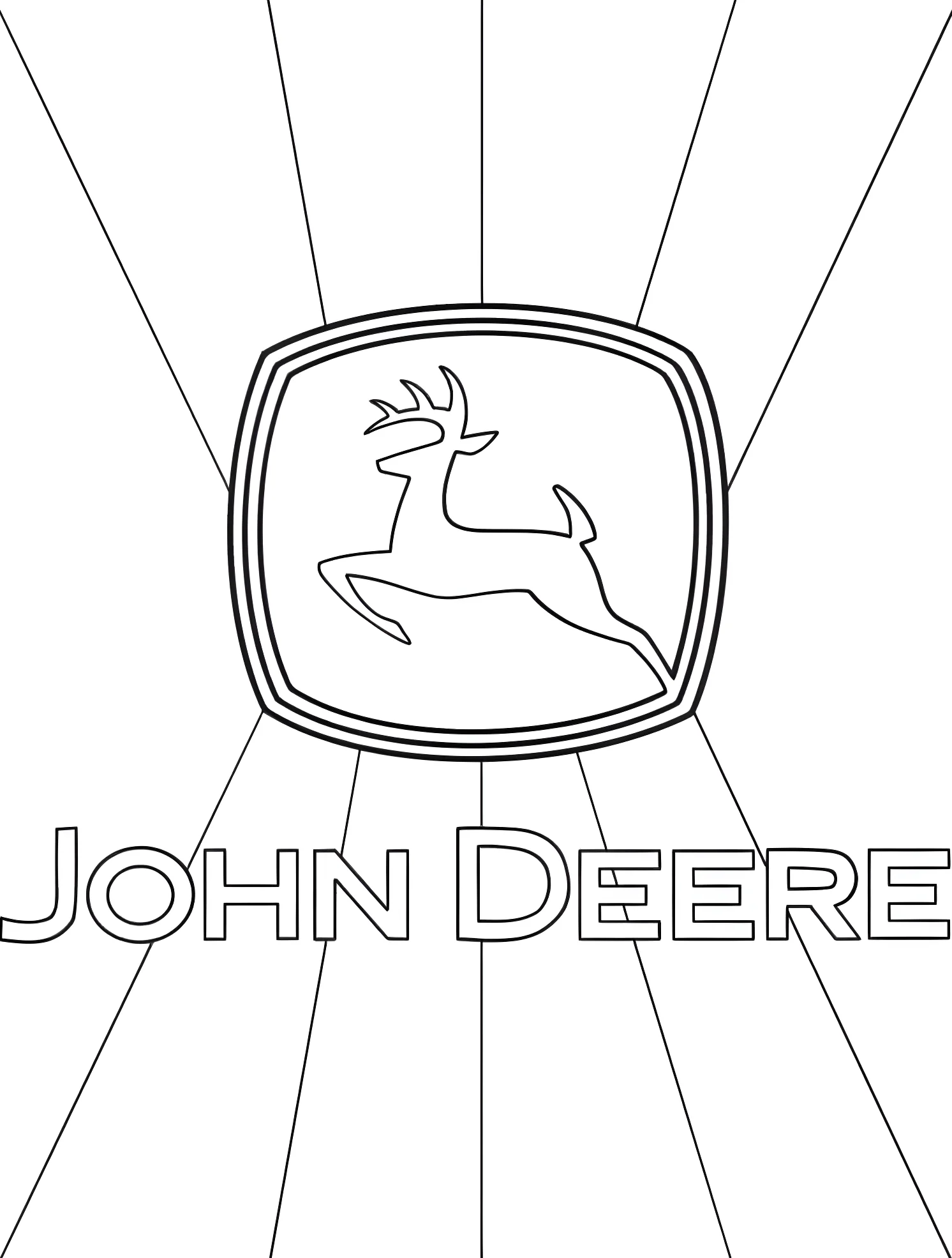 Логотип John Deere №6476. Раскраски для мальчиков по категориям. John Deere.