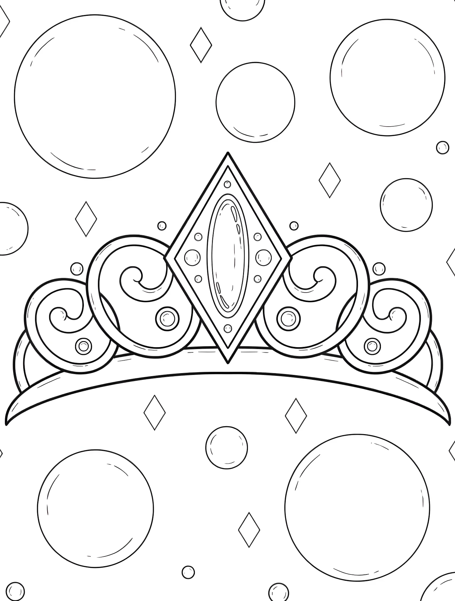 Милая корона №5470. Раскраски для мальчиков по категориям. Корона (Crown).