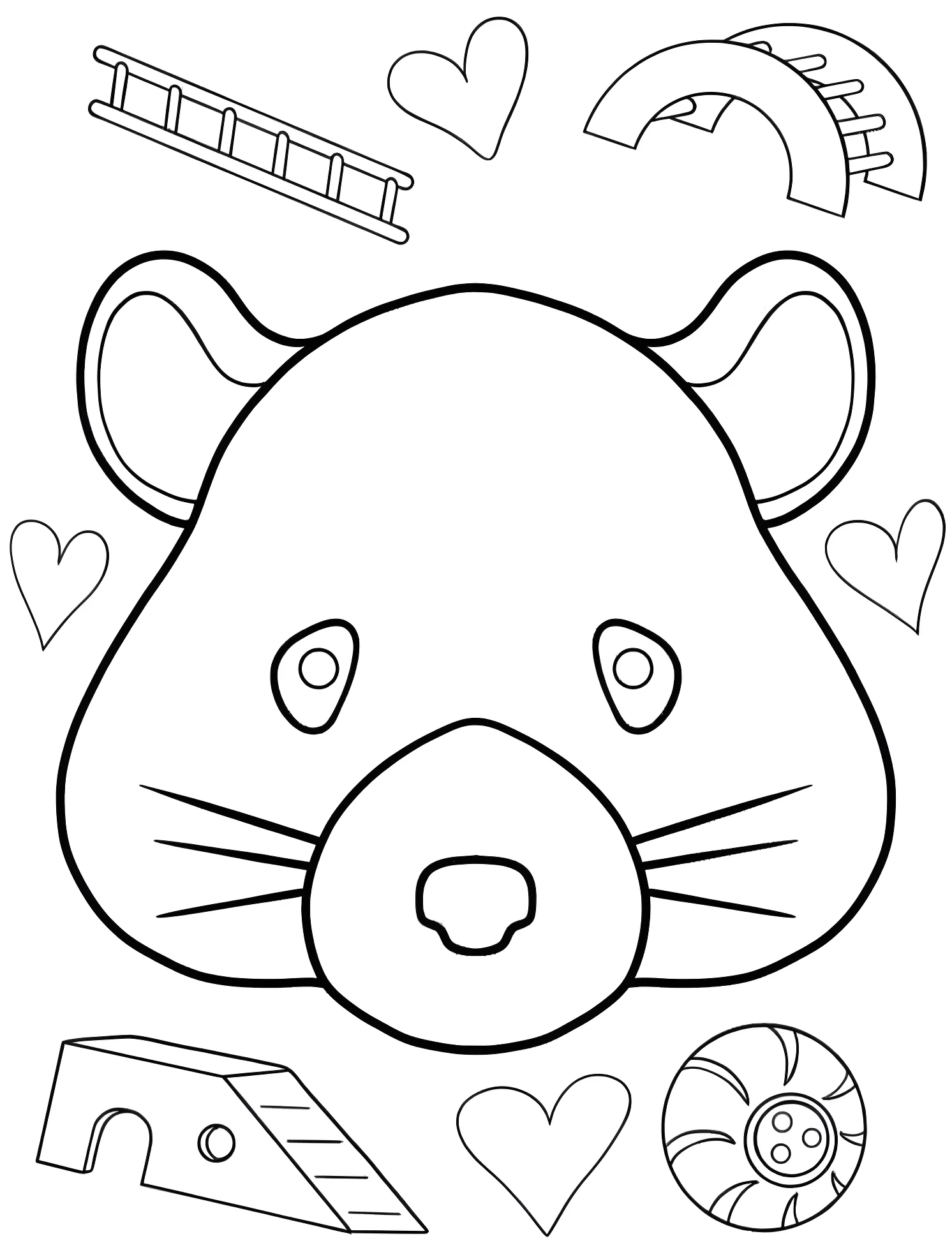 Милый хомяток №6292. Раскраски для мальчиков по категориям. Хомяк (Hamster).