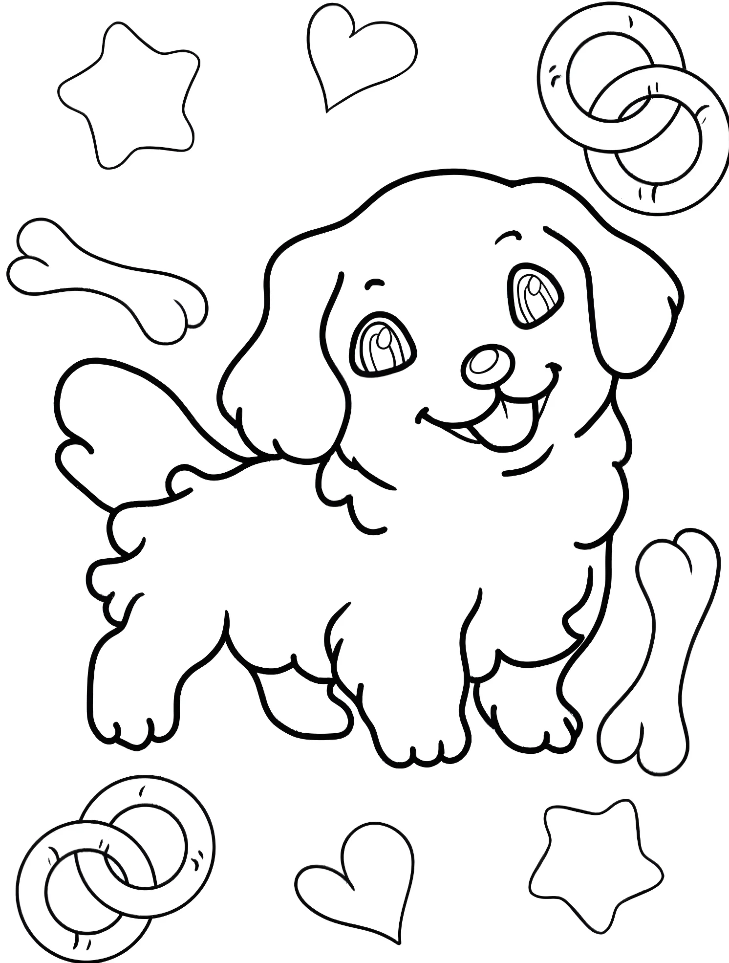 Милый щенок №7299. Раскраски для мальчиков по категориям. Щенки (Puppy).