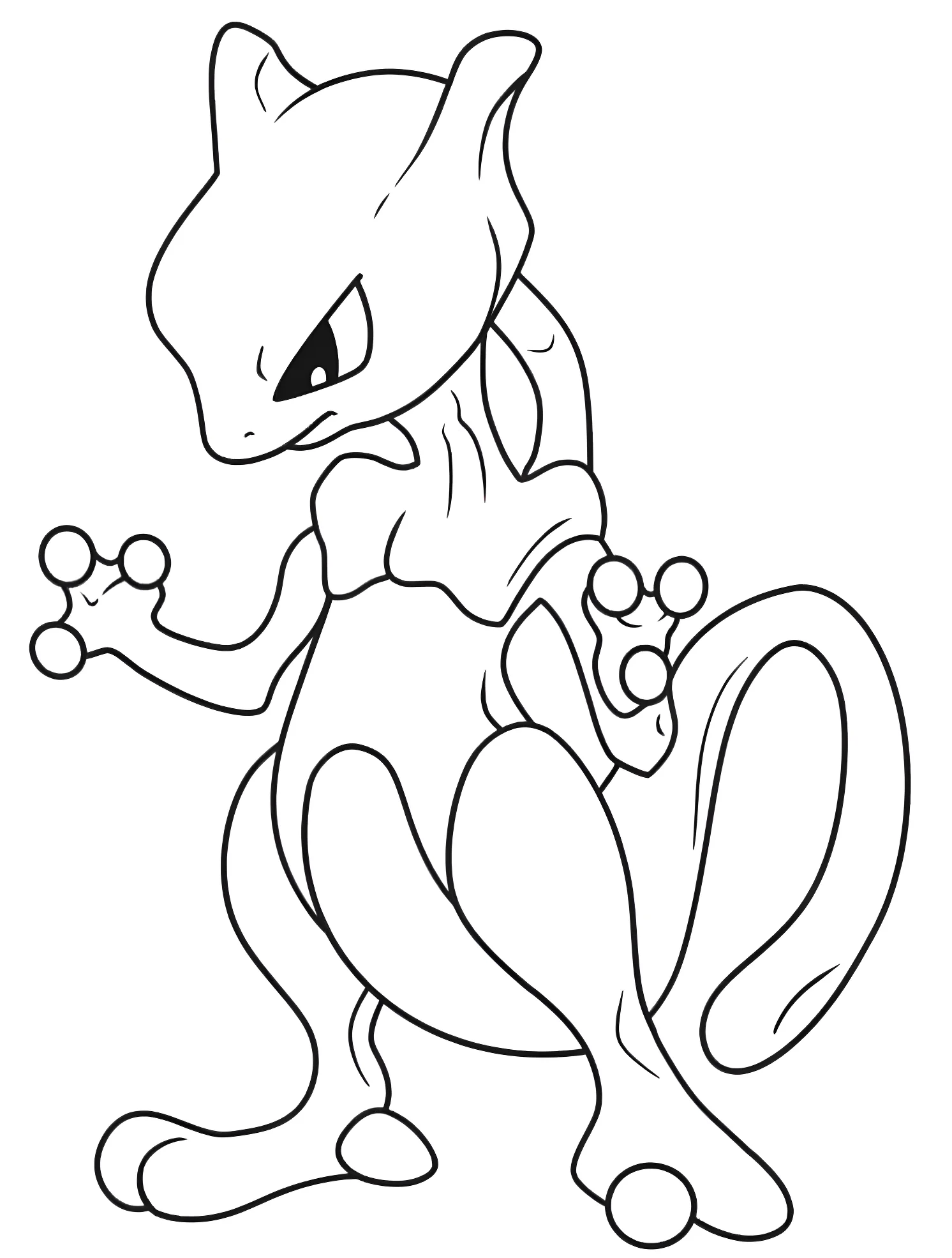 Покемон Мьюту №7162. Раскраски для мальчиков по категориям. Покемоны (Pokémon).