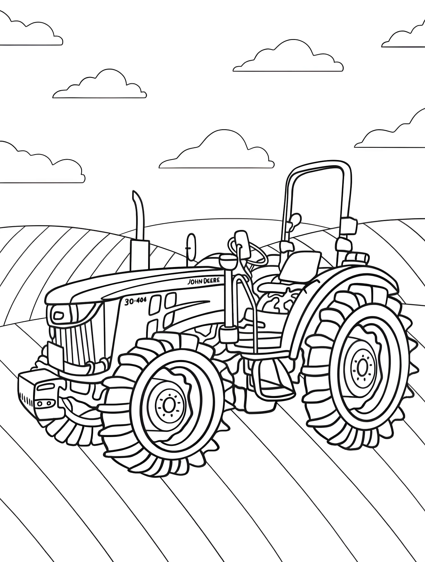 Трактор Джон Дир №6487. Раскраски для мальчиков по категориям. John Deere.