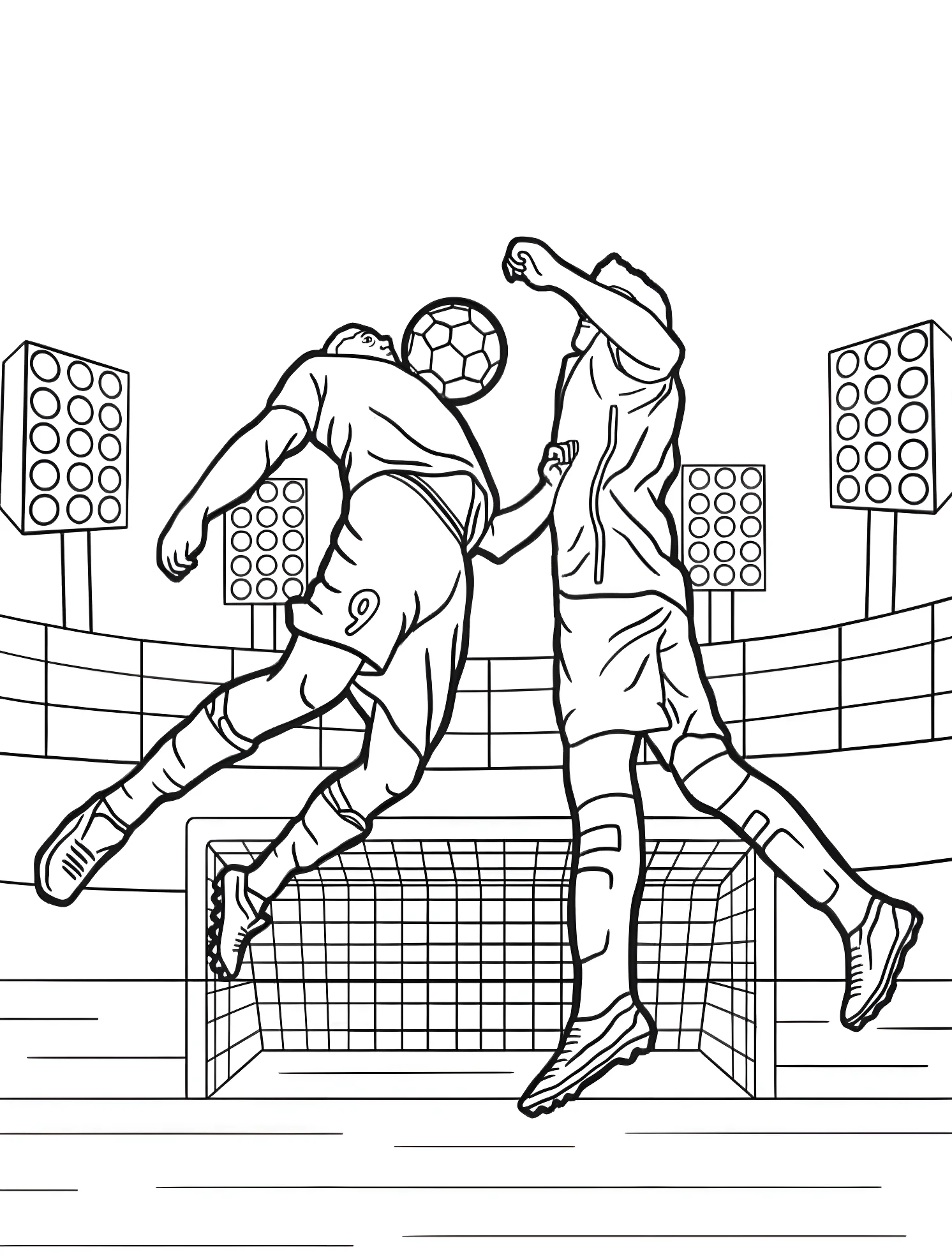 Футбольный матч №7444. Раскраски для мальчиков по категориям. Футбол (Soccer).