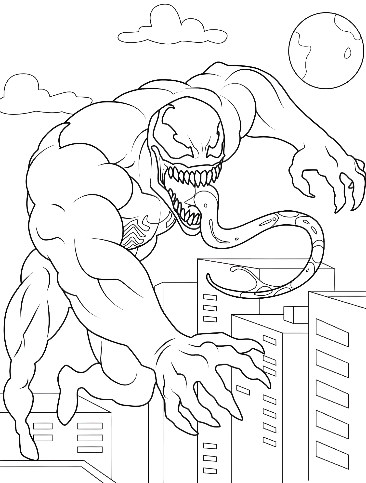 Супергерой Веном №7824. Раскраски для мальчиков по категориям. Веном (Venom).