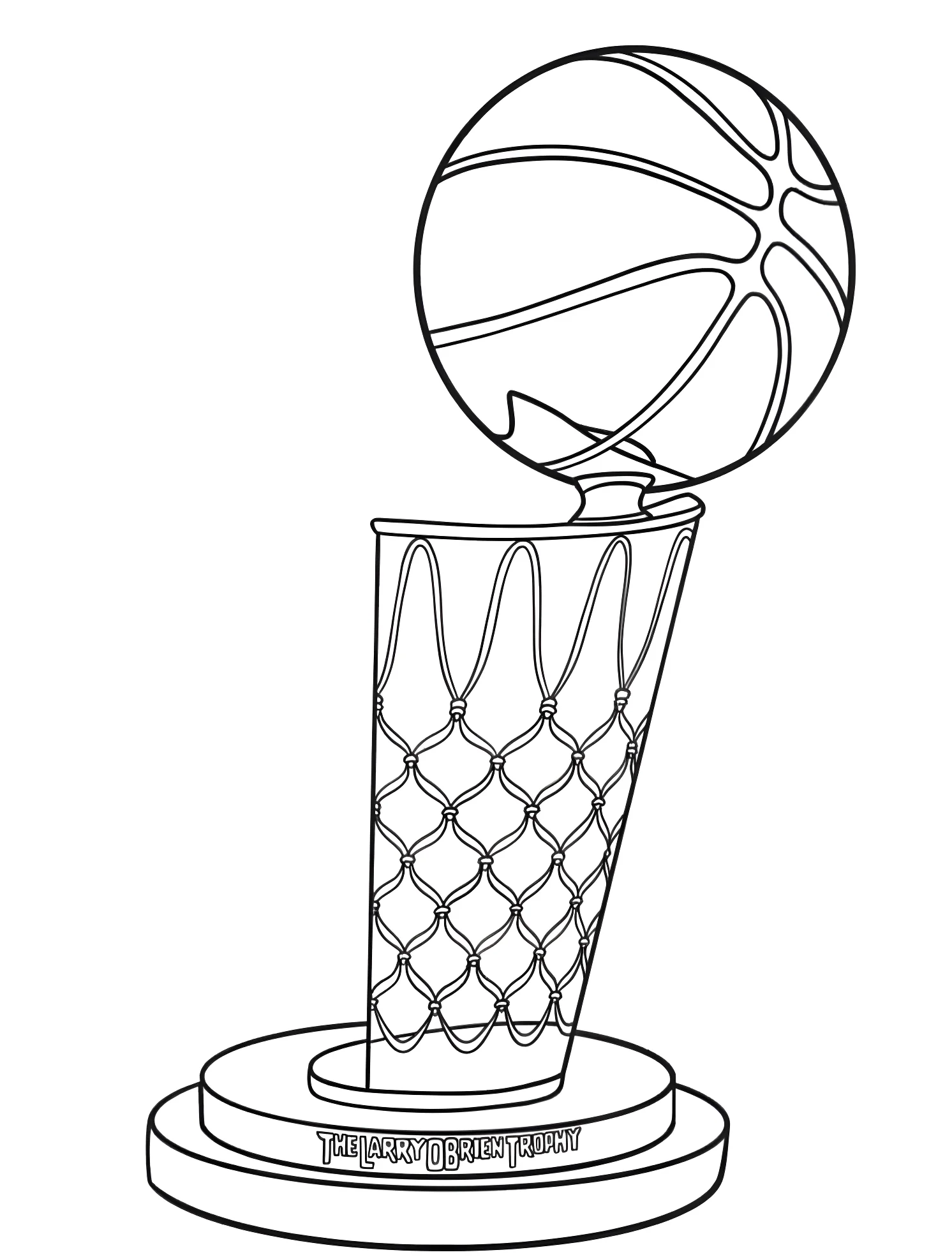 Кубок NBA №4885. Раскраски для мальчиков по категориям. Баскетбол (Basketball).