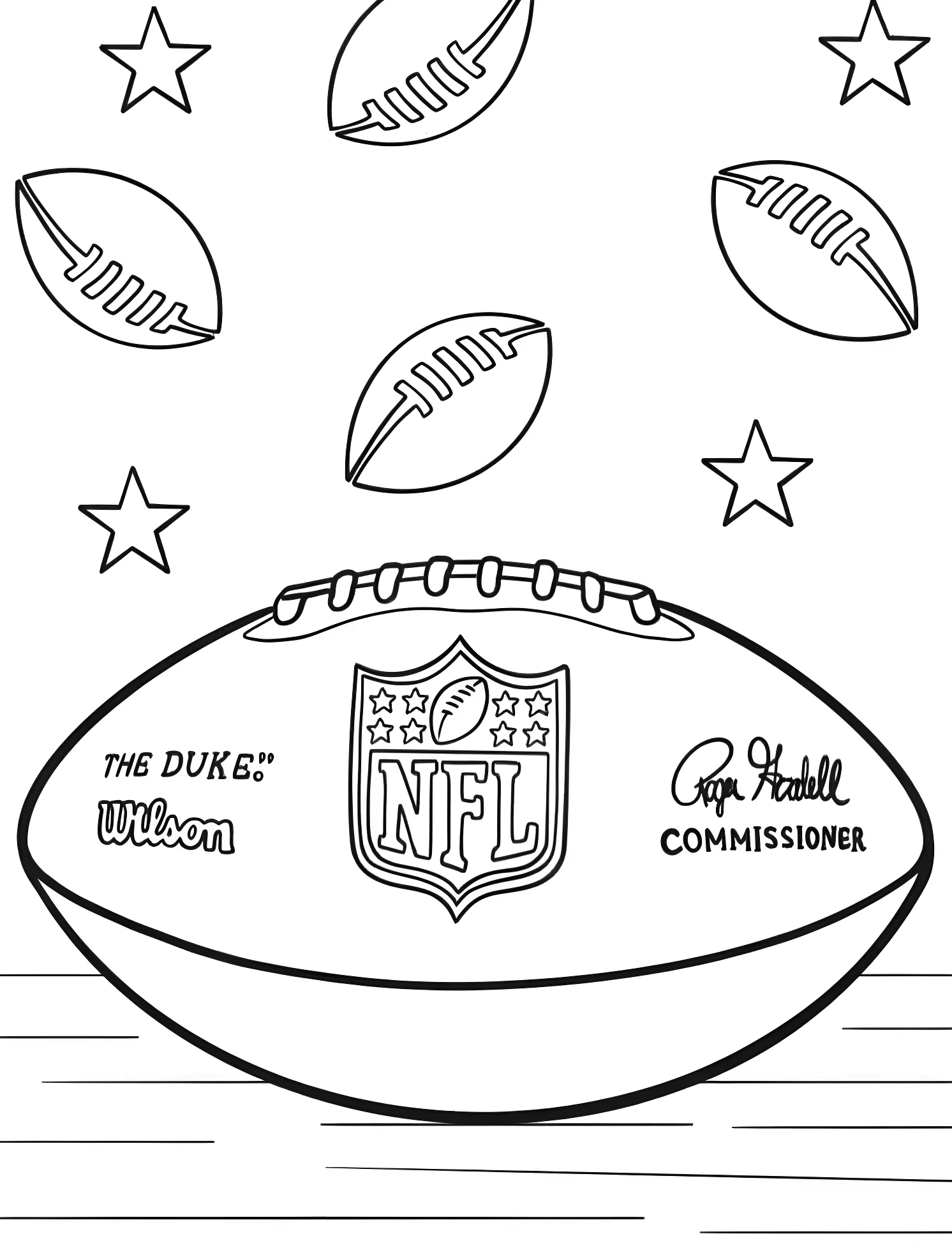 Футбольный мяч NFL №6082. Раскраски для мальчиков по категориям. Футбол (Football).