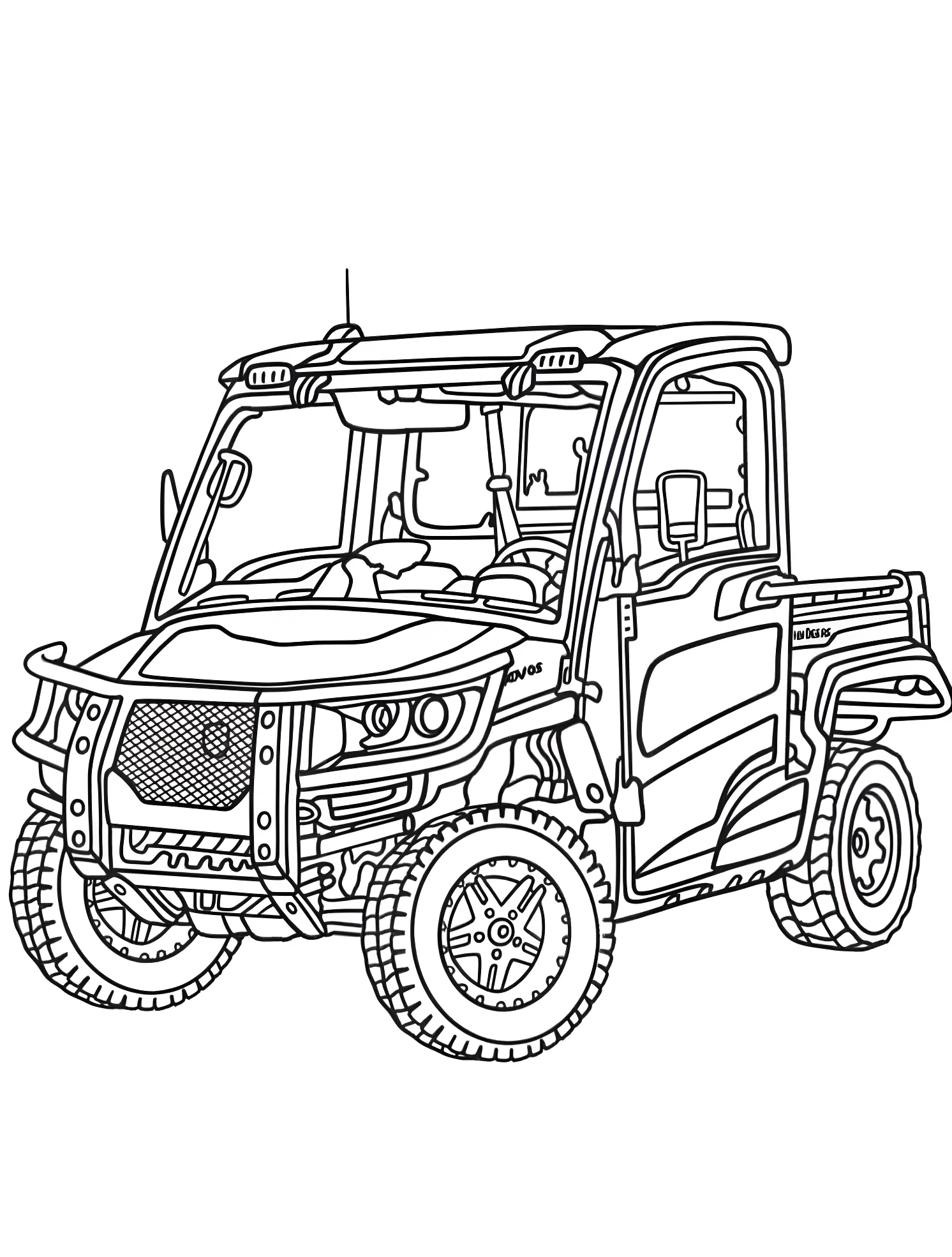 Джип John Deere Gator №6488. Раскраски для мальчиков по категориям. John Deere.