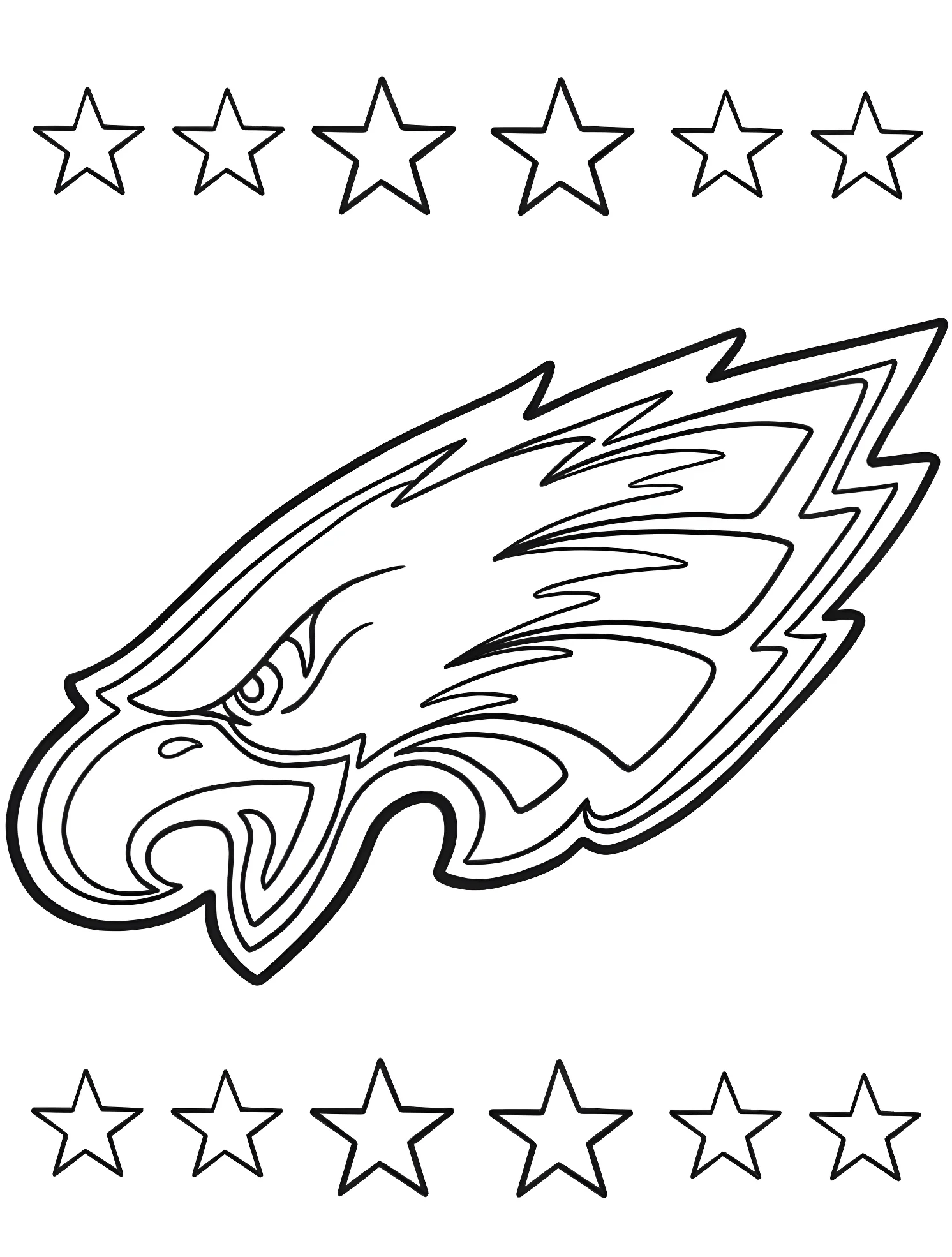 Логотип Philadelphia Eagles для творчества №6089. Раскраски для мальчиков по категориям. Футбол (Football).