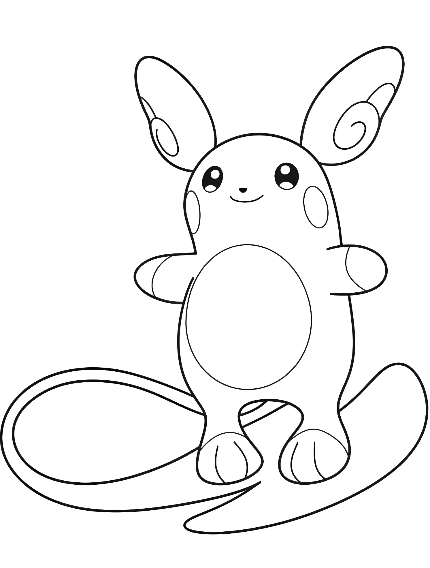 Милый Райчу №7036. Раскраски для мальчиков по категориям. Пикачу (Pikachu).