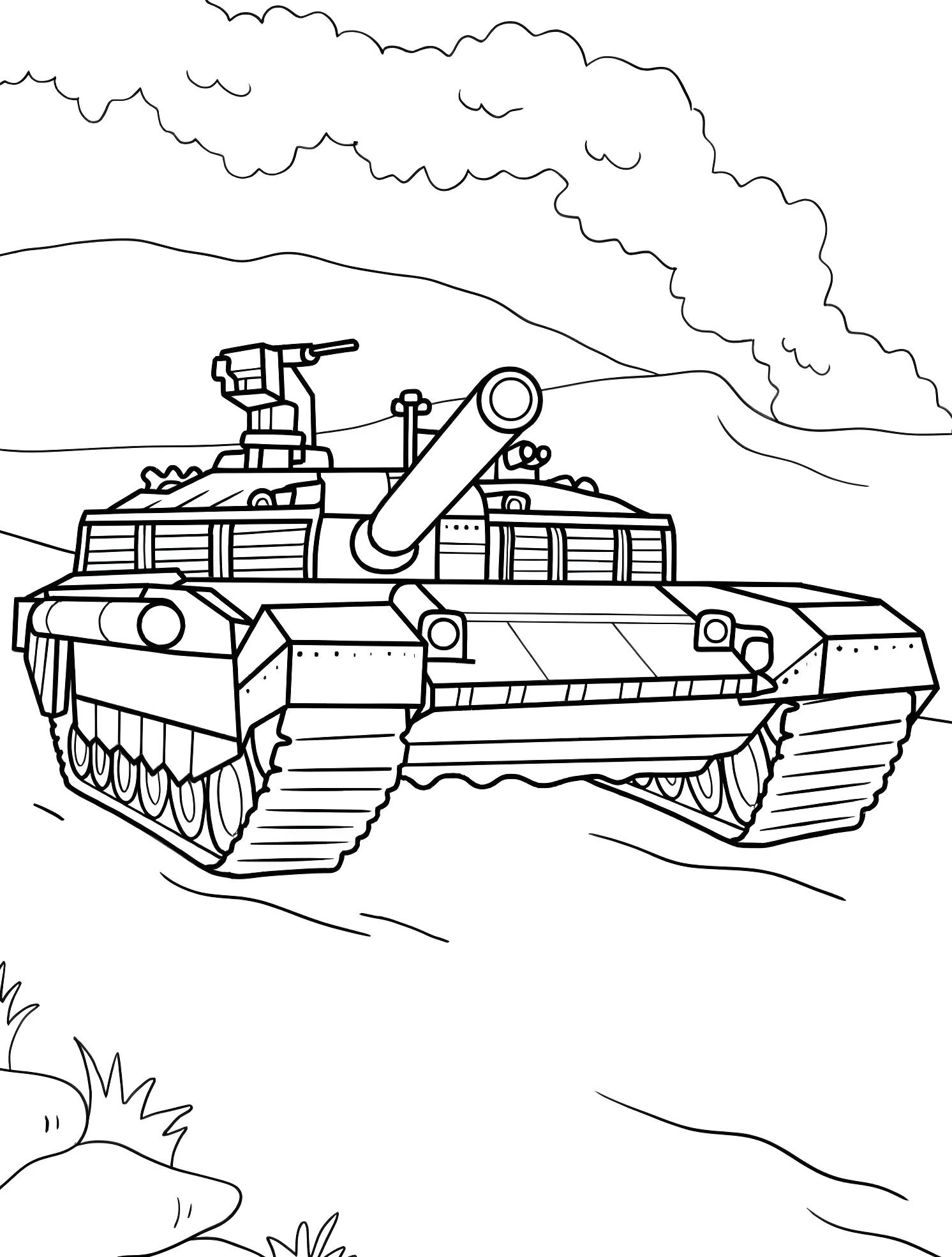 Танк Т-90М №7568. Раскраски для мальчиков по категориям. Танк (Tank).