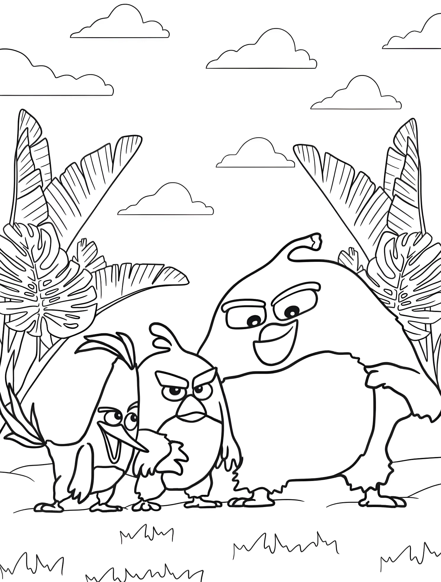 Весёлые птички №4801. Раскраски для мальчиков по категориям. Angry Birds.