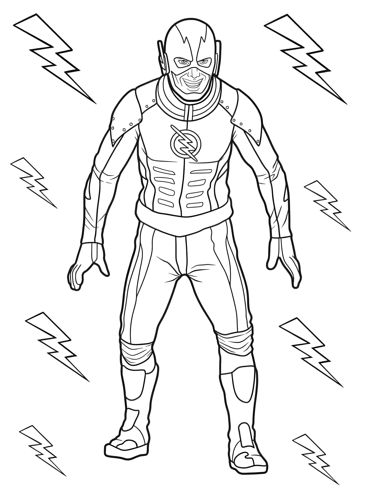 Герой Флэш №6045. Раскраски для мальчиков по категориям. Флэш (The Flash).