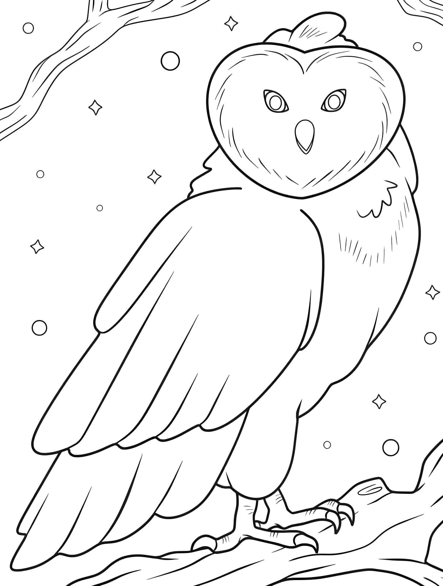 Милый сычик №6925. Раскраски для мальчиков по категориям. Сова (Owl).