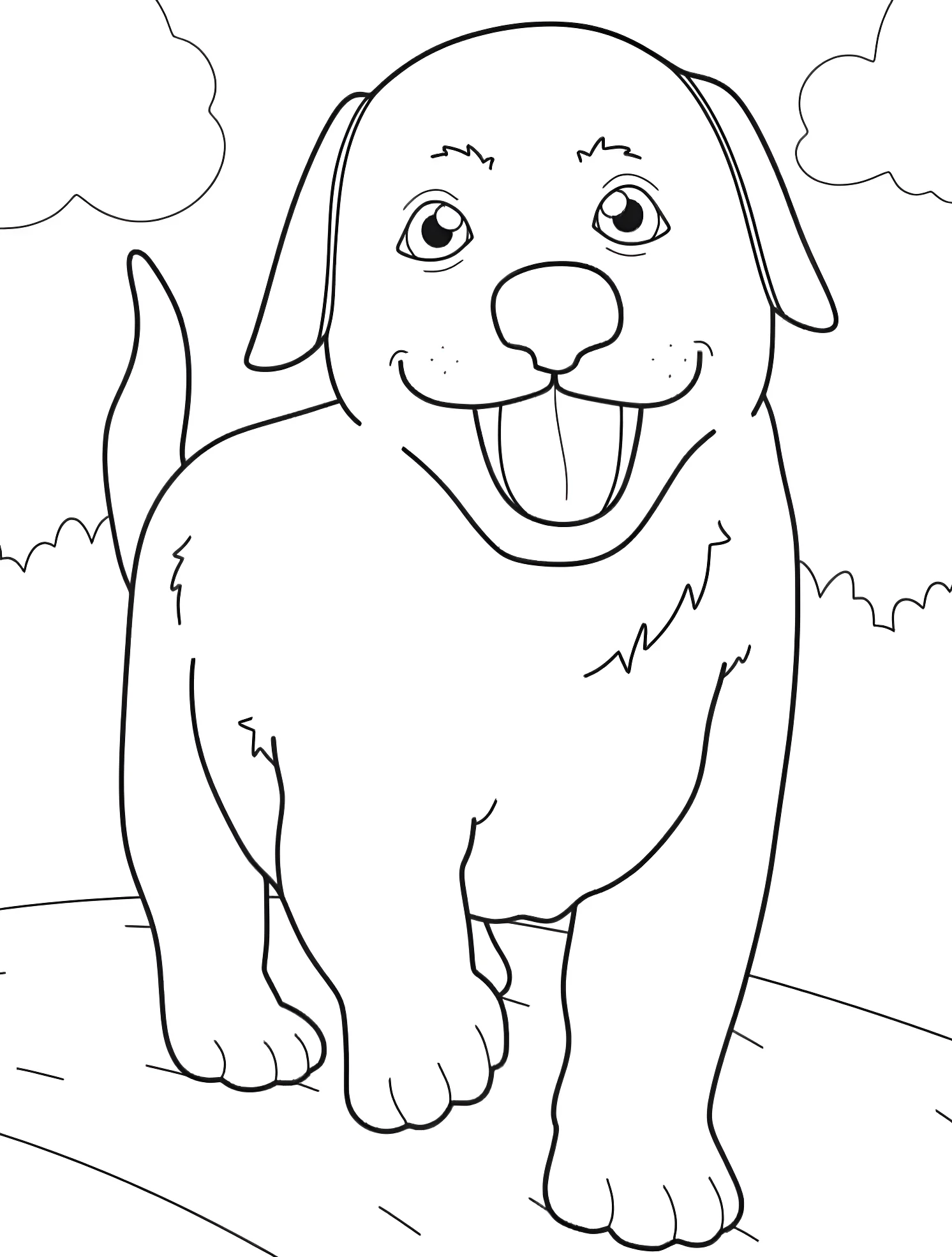 Веселый щенок №5607. Раскраски для мальчиков по категориям. Собаки (Dog).