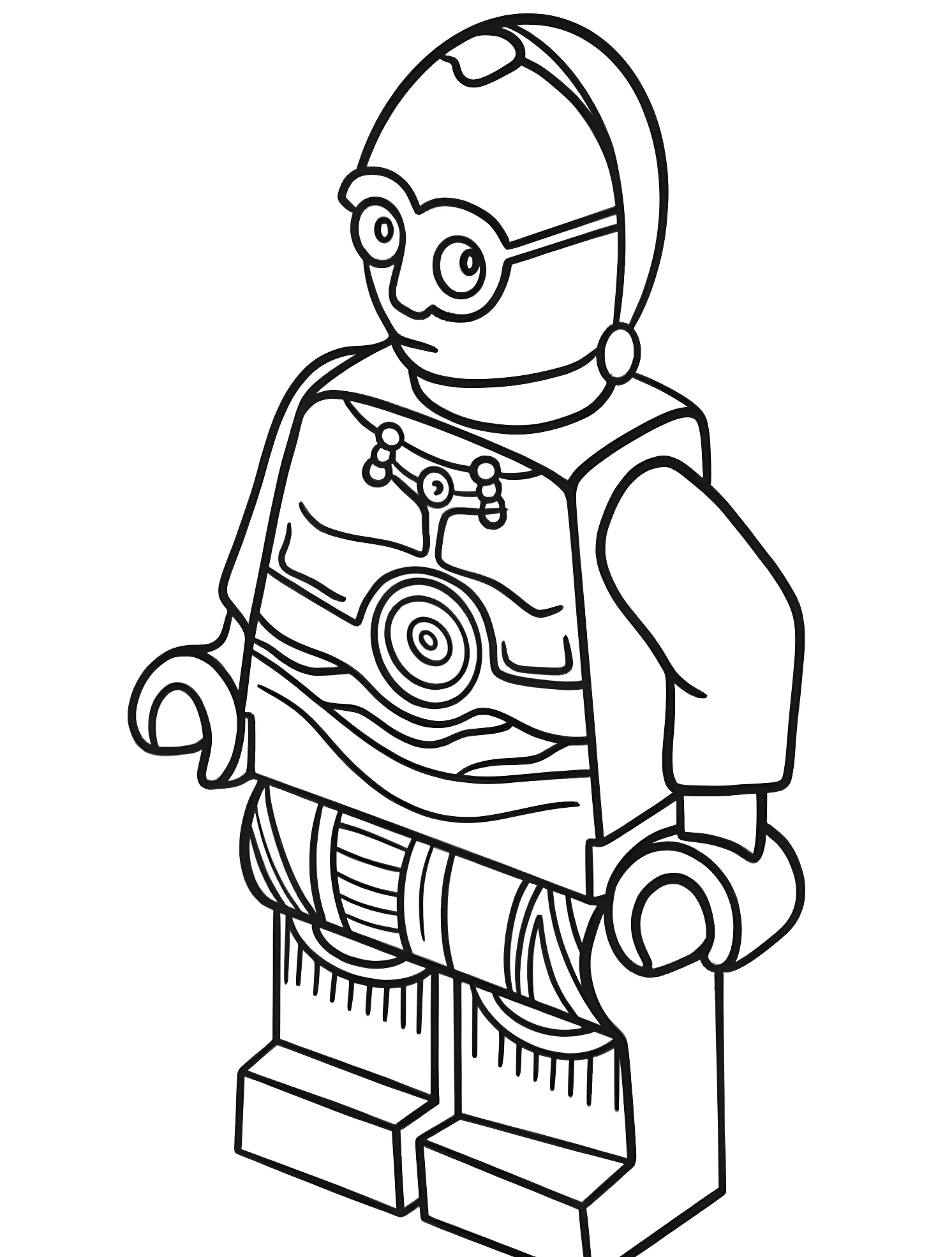 Милый робот Лего C3PO №6707. Раскраски для мальчиков по категориям. Лего (LEGO).