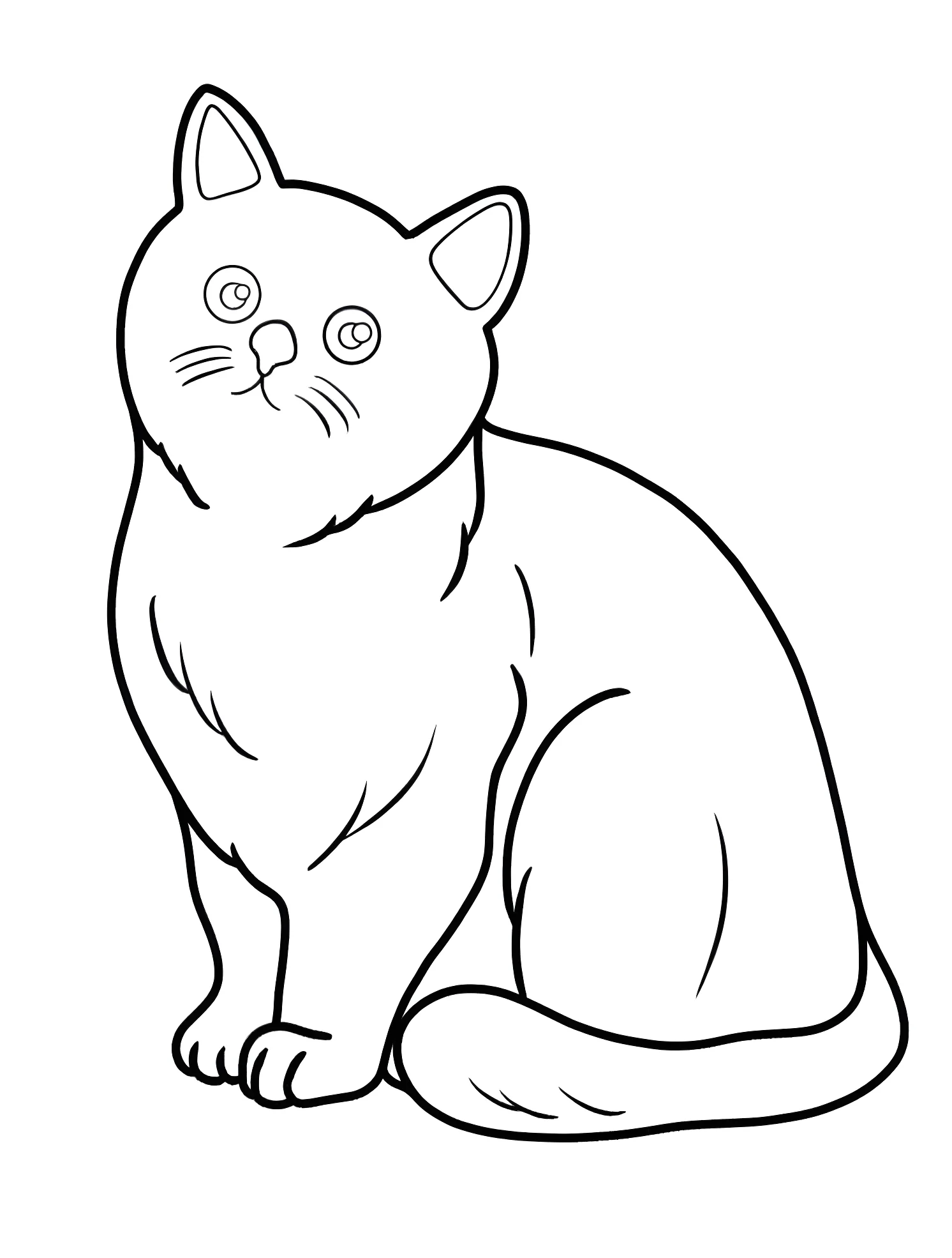 Милый котенок №5185. Раскраски для мальчиков по категориям. Кошки (Cat).