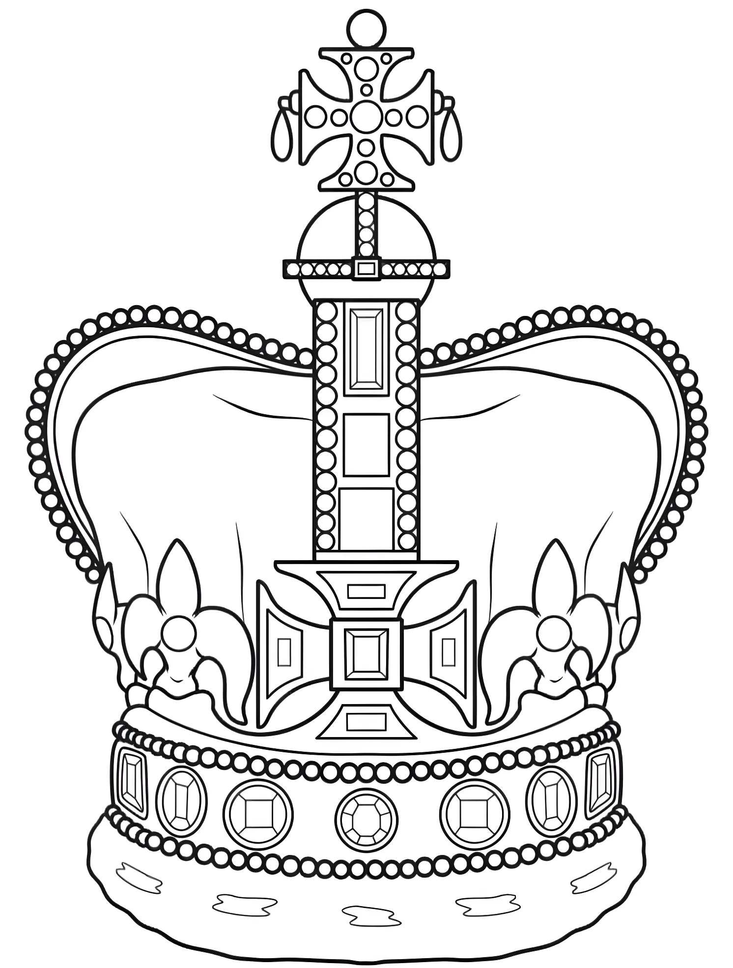 Корона Святого Эдуарда №5480. Раскраски для мальчиков по категориям. Корона (Crown).
