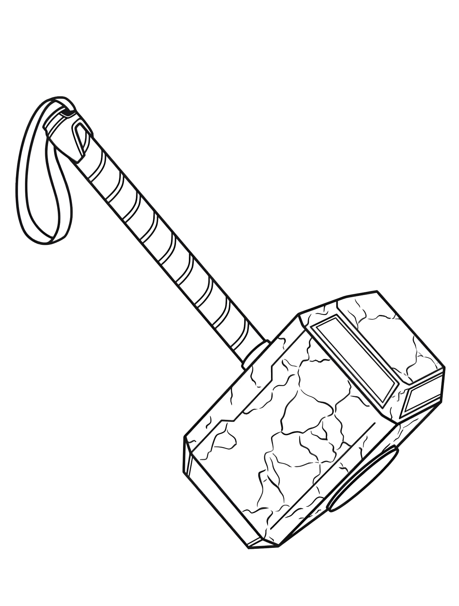 Молот Тора №7695. Раскраски для мальчиков по категориям. Тор (Thor).