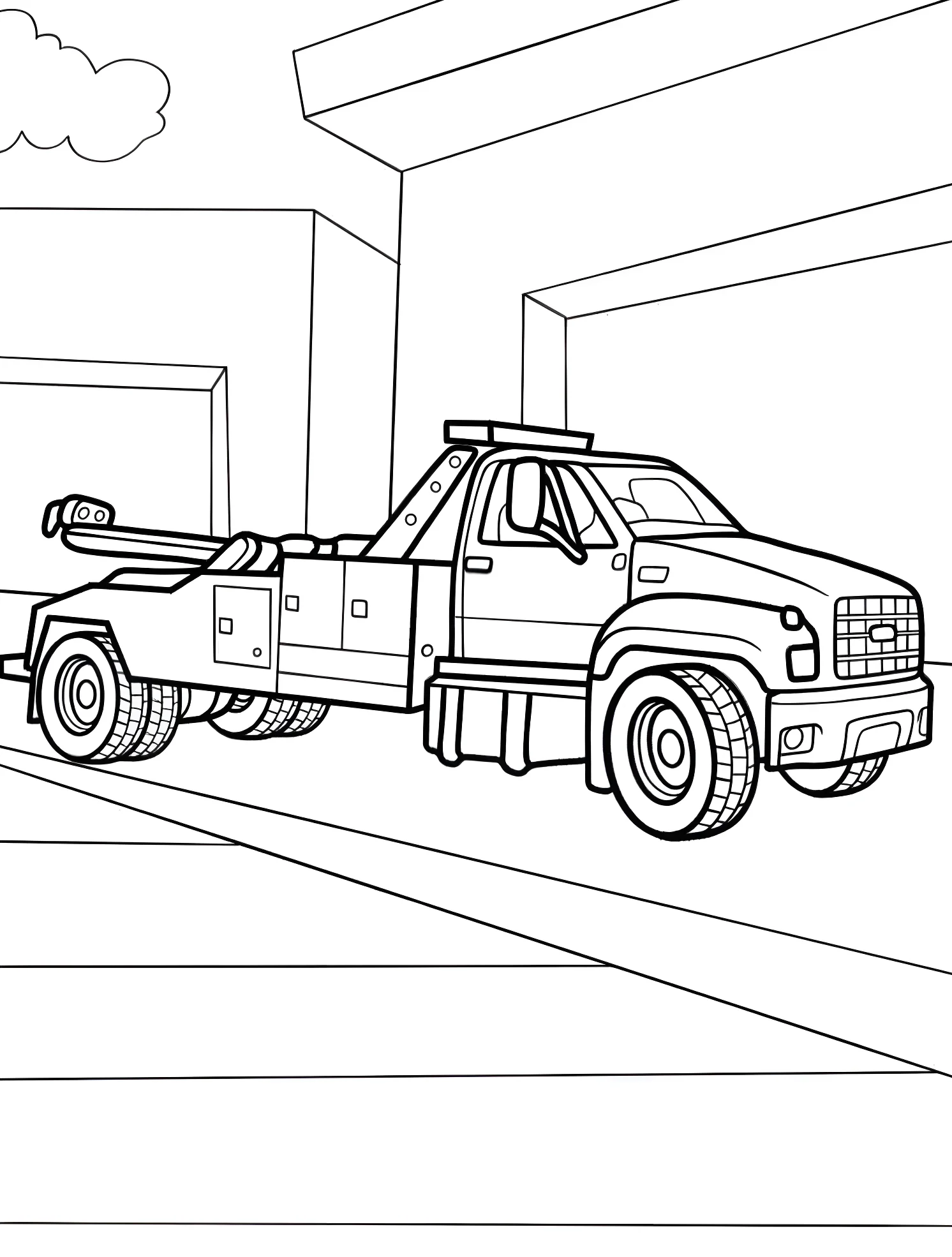 Эвакуатор №7769. Раскраски для мальчиков по категориям. Грузовик (Truck).