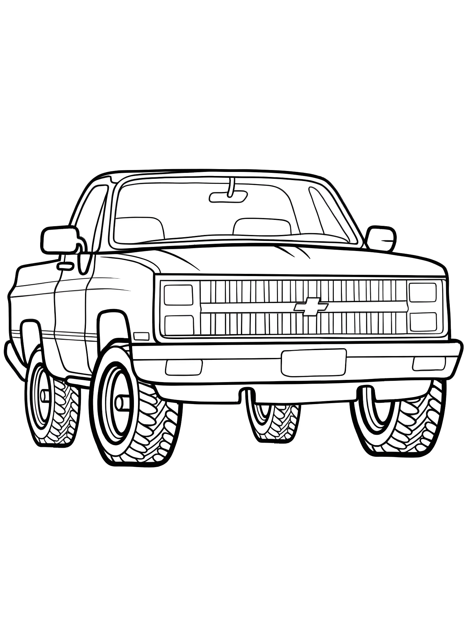 Винтажный пикап Chevrolet №7770. Раскраски для мальчиков по категориям. Грузовик (Truck).