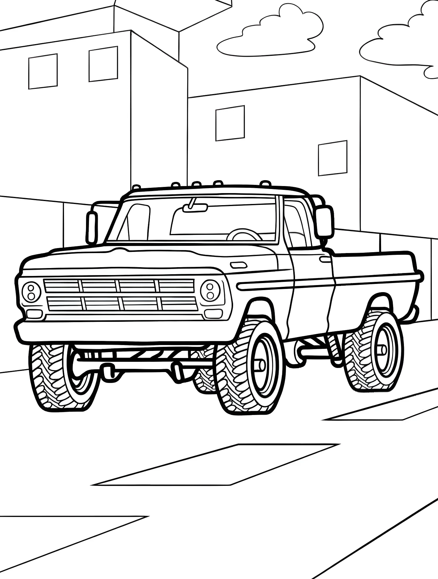 Винтажный пикап №7771. Раскраски для мальчиков по категориям. Грузовик (Truck).