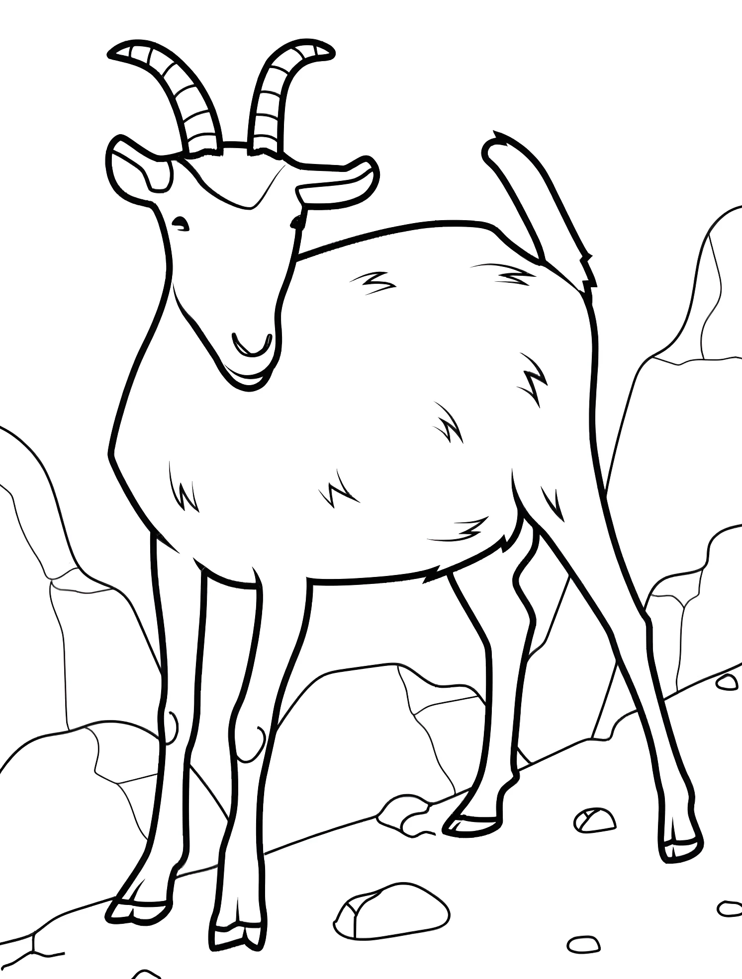 Дикий горный козел №6149. Раскраски для мальчиков по категориям. Коза (Goat).