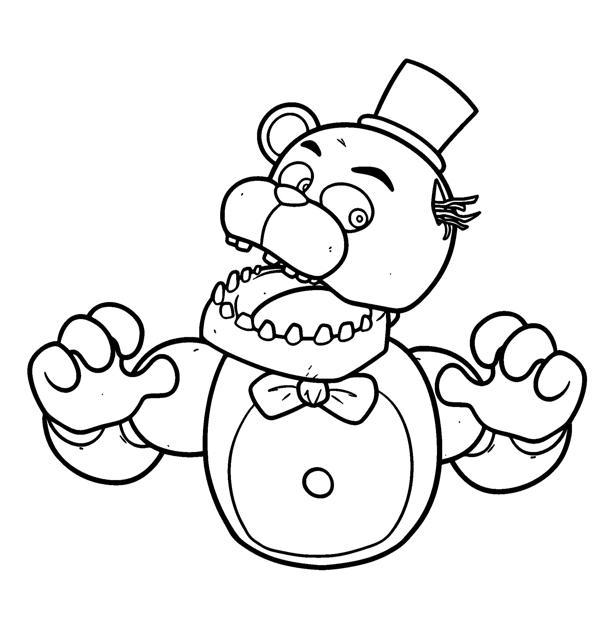 Фантом Фредди из Фнаф, раскраска №10419. Популярные раскраски. ФНАФ FNAF (Five Nights at Freddy’s) и Аниматроники.