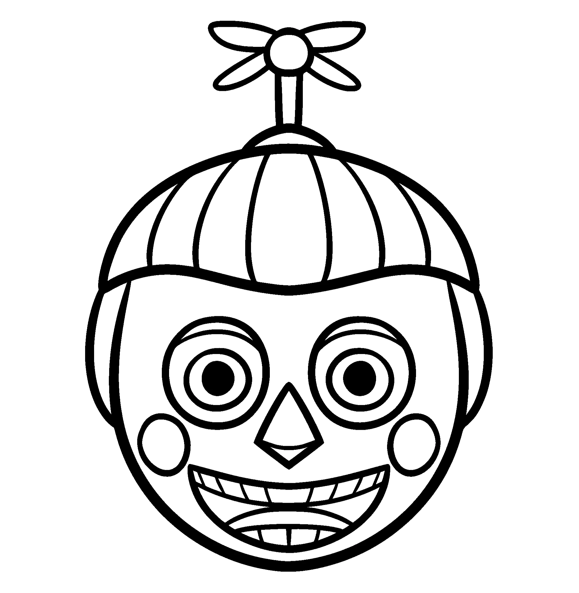 Портрет Балунбоя, раскраска №10443. Популярные раскраски. ФНАФ FNAF (Five Nights at Freddy’s) и Аниматроники.