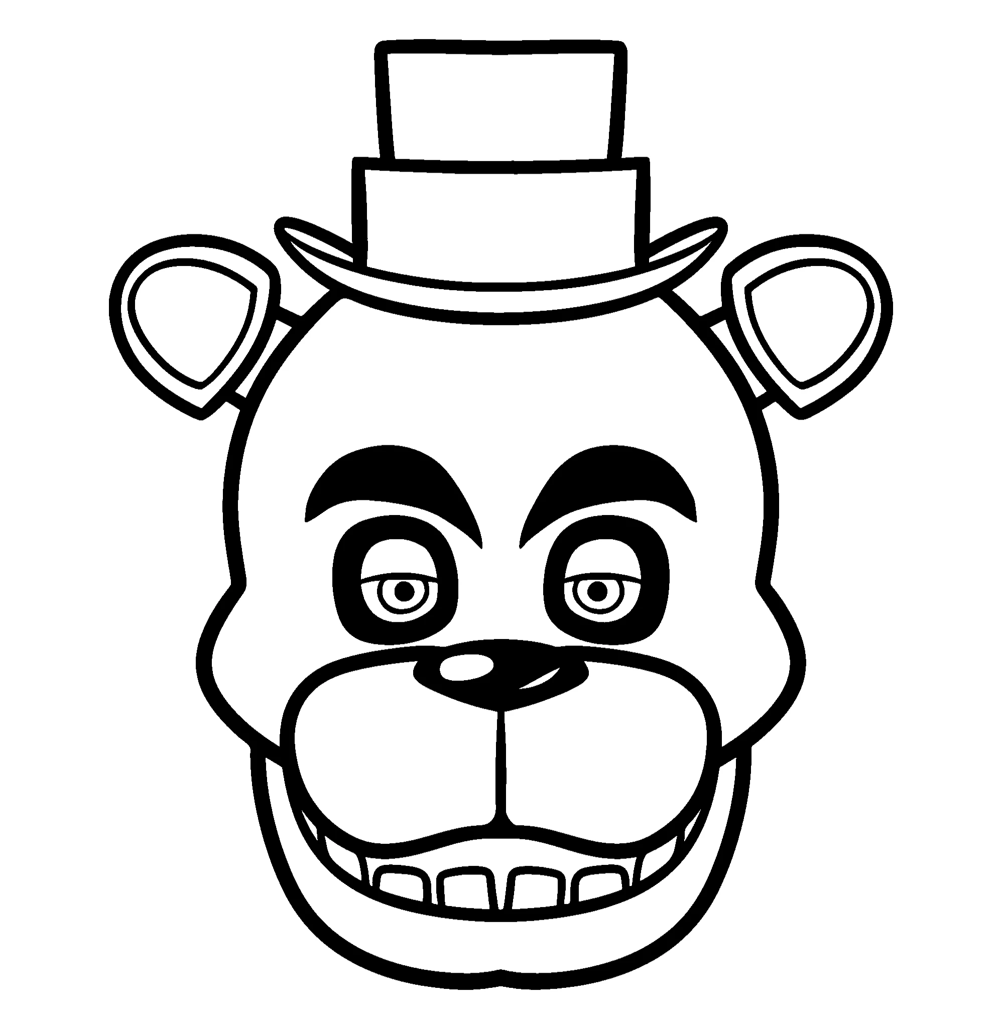 Портрет Фредди из Фнаф №10436. Популярные раскраски. ФНАФ FNAF (Five Nights at Freddy’s) и Аниматроники.