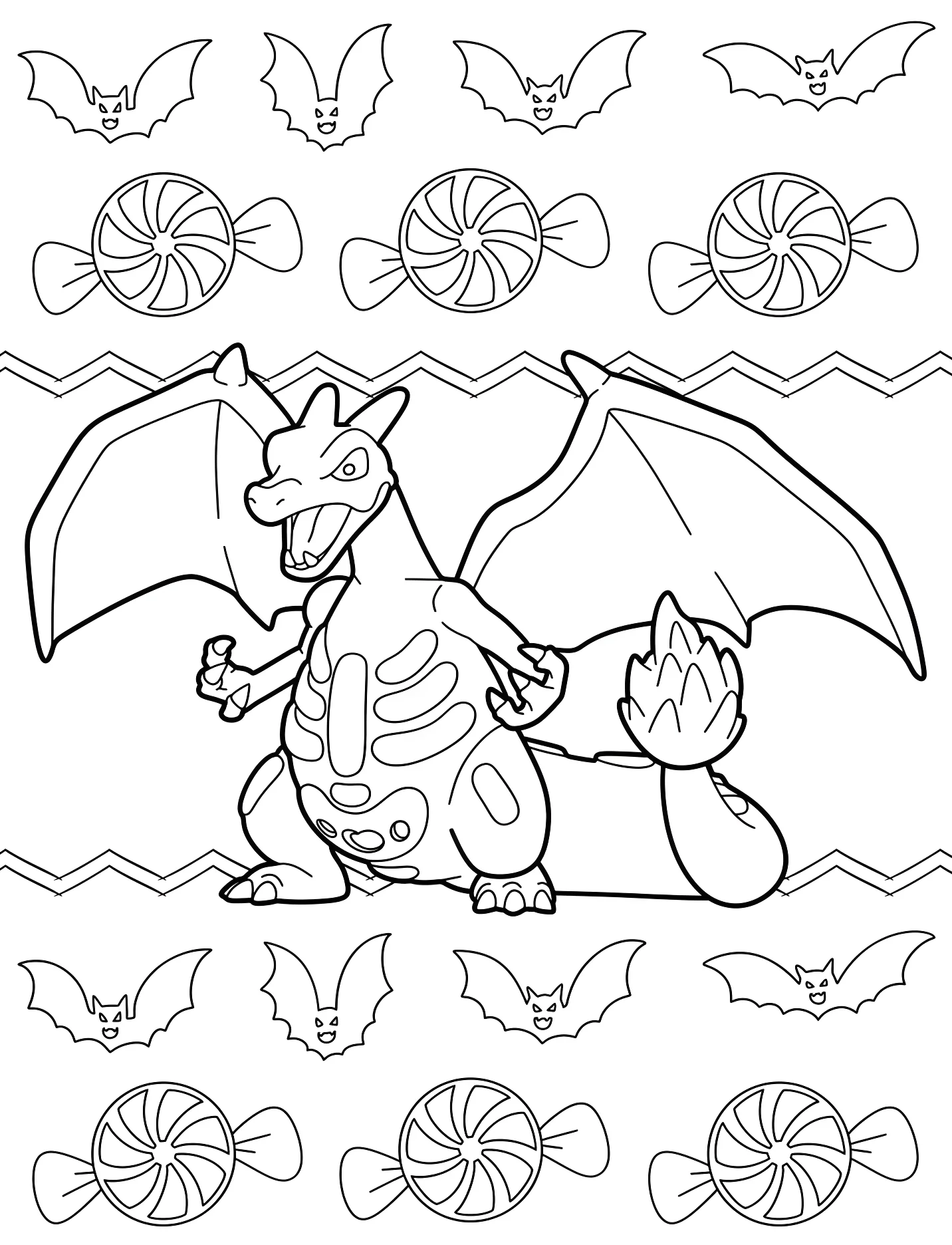 Милый Чарizard для детей №16976. Хэллоуин (Halloween). Покемоны на Хэллоуин.