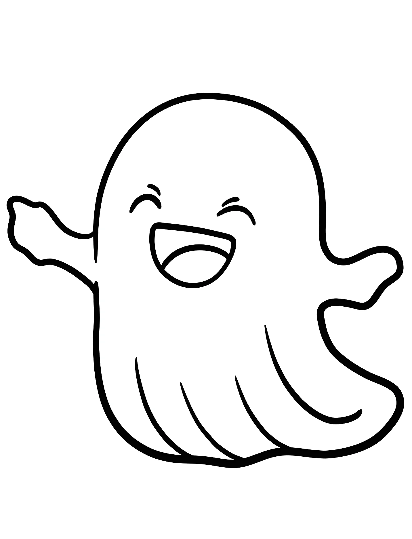 Милый призрак для детей №16772. Хэллоуин (Halloween). Привидения.