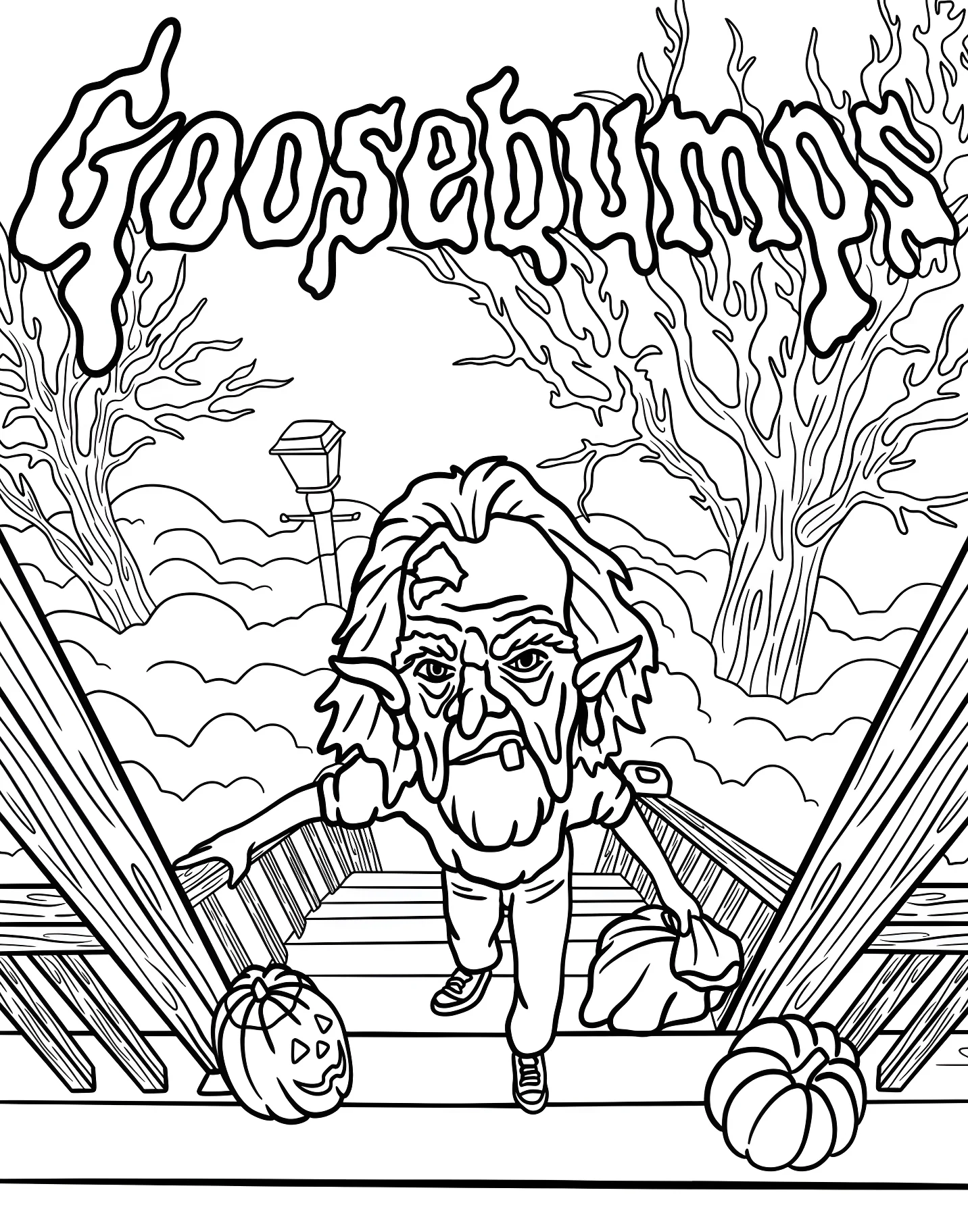 Мальчик в маске монстра для детей №16836. Хэллоуин (Halloween). Ужастики (Goosebumps).