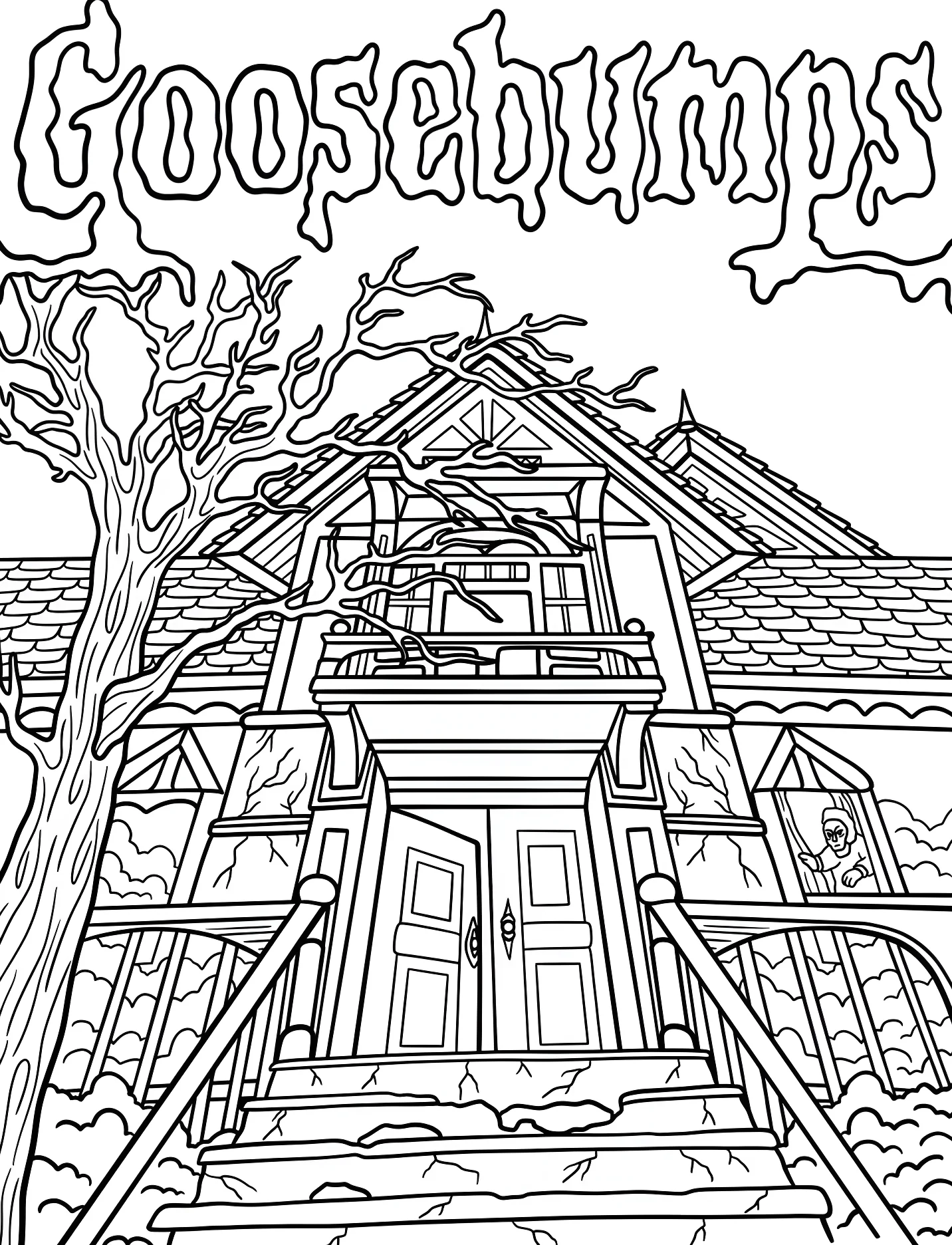 Старинный дом с привидениями для детей №16840. Хэллоуин (Halloween). Ужастики (Goosebumps).