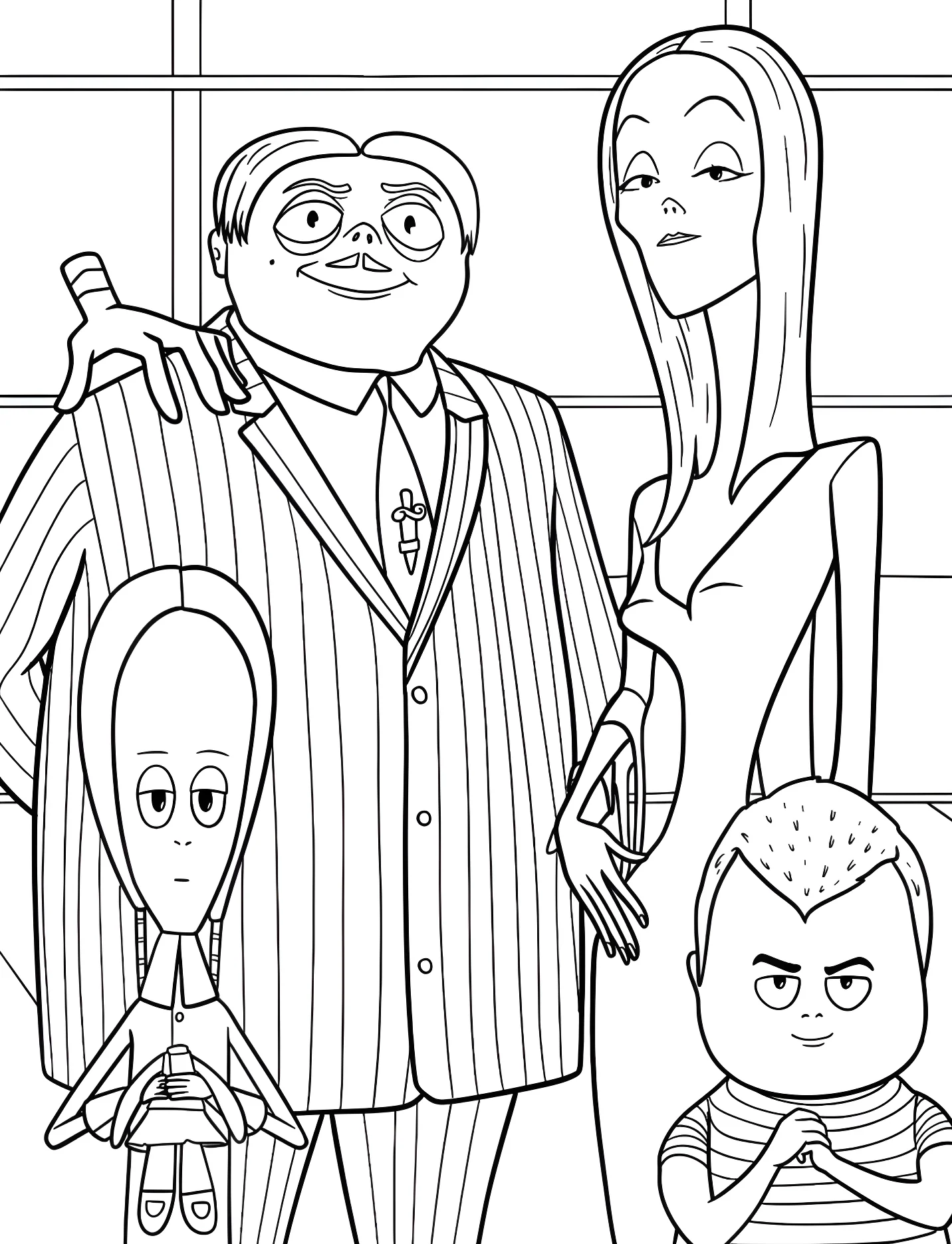 Семья Аддамс для детей №16547. Хэллоуин (Halloween). Семейка Аддамс (The Addams Family).