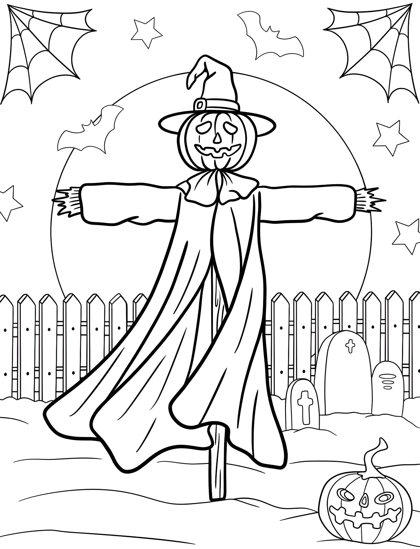 Веселый пугало на Хэллоуин для детей №17529. Хэллоуин (Halloween). Пугала.