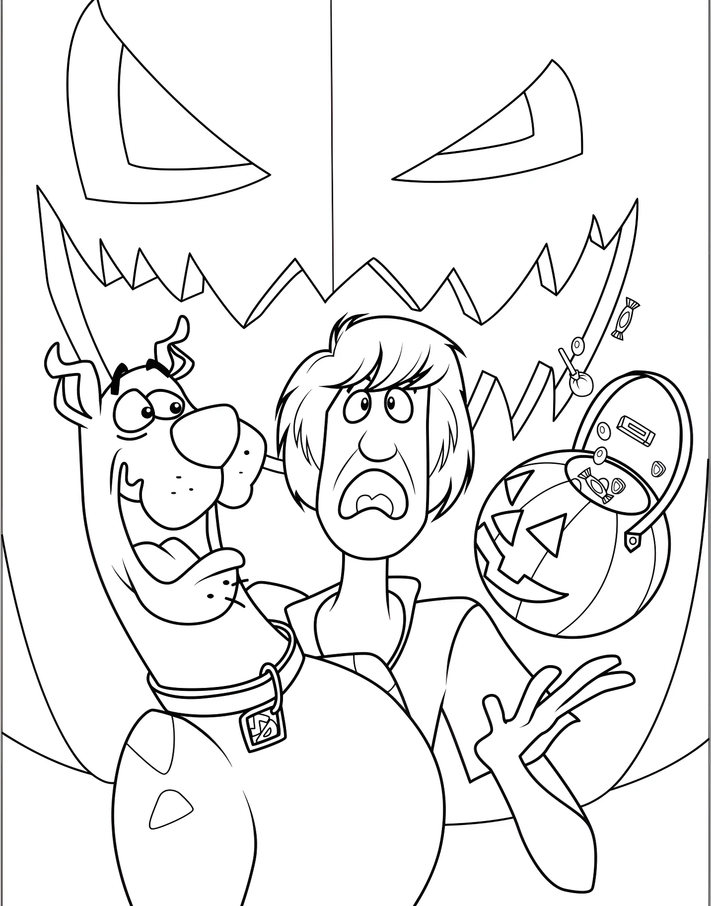 Скуби-Ду и Хэллоуин для детей №17554. Хэллоуин (Halloween). Скуби-Ду (Scooby-Doo).