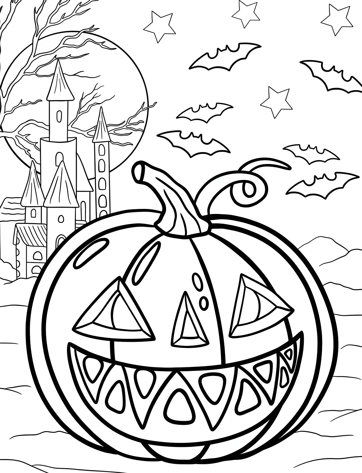 Забавная тыква с привидениями для детей №17115. Хэллоуин (Halloween). Светильники Джека.