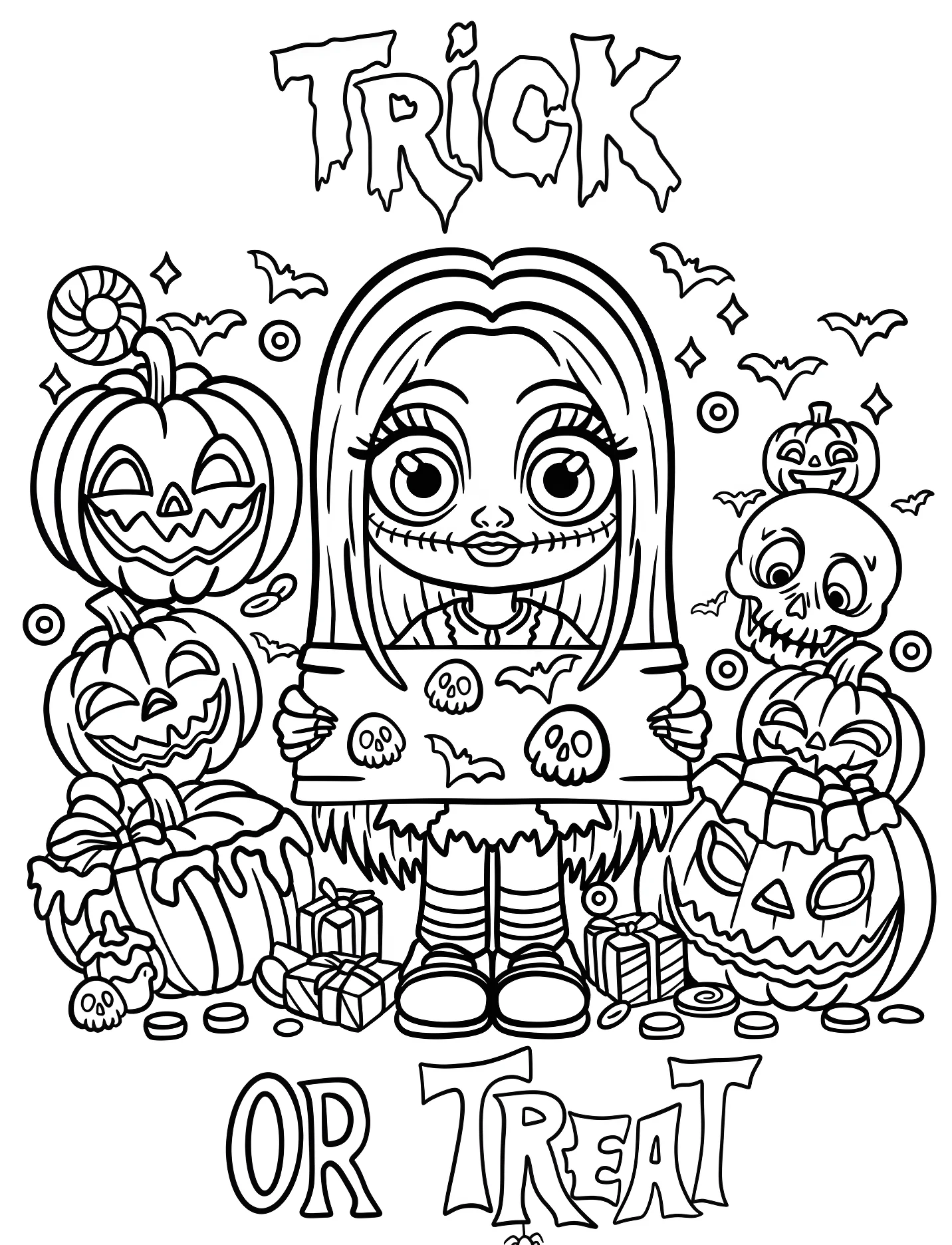 Хэллоуин с жуткой куклой для детей №17667. Хэллоуин (Halloween). Кошелек или жизнь.