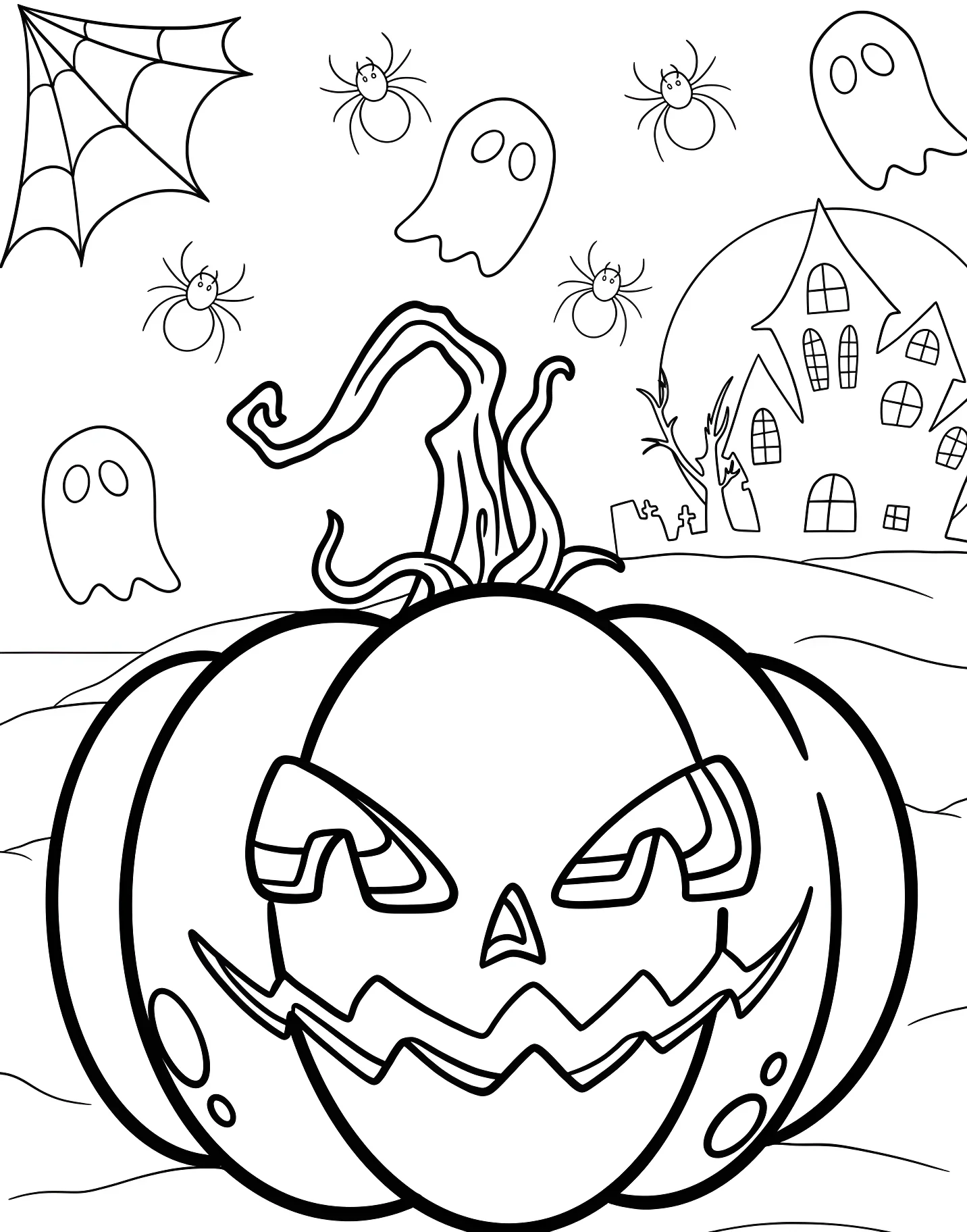 Забавный тыквенный монстр для детей №17130. Хэллоуин (Halloween). Светильники Джека.