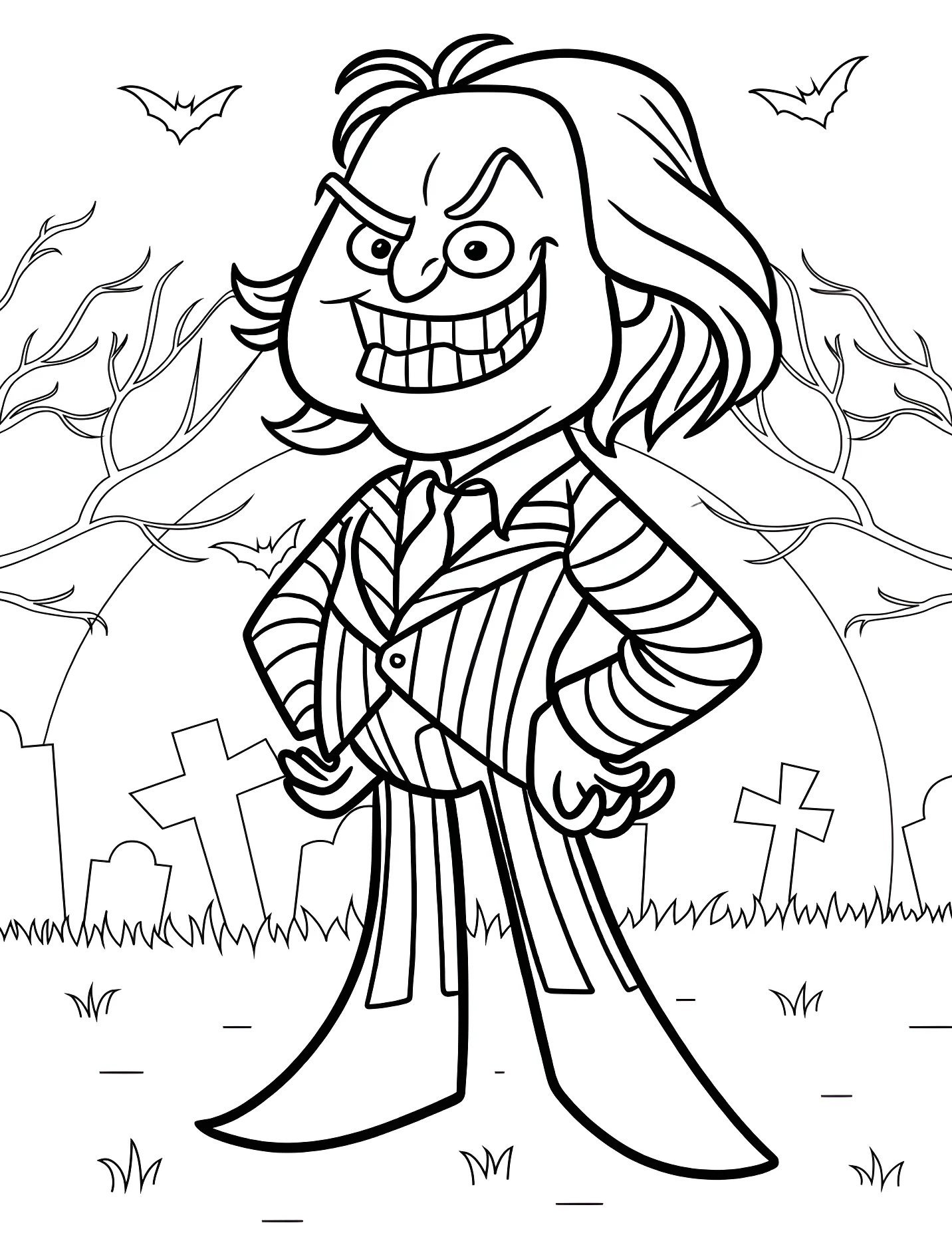 Веселый Беетиджус для детей №16602. Хэллоуин (Halloween). Битлджус (Beetlejuice).