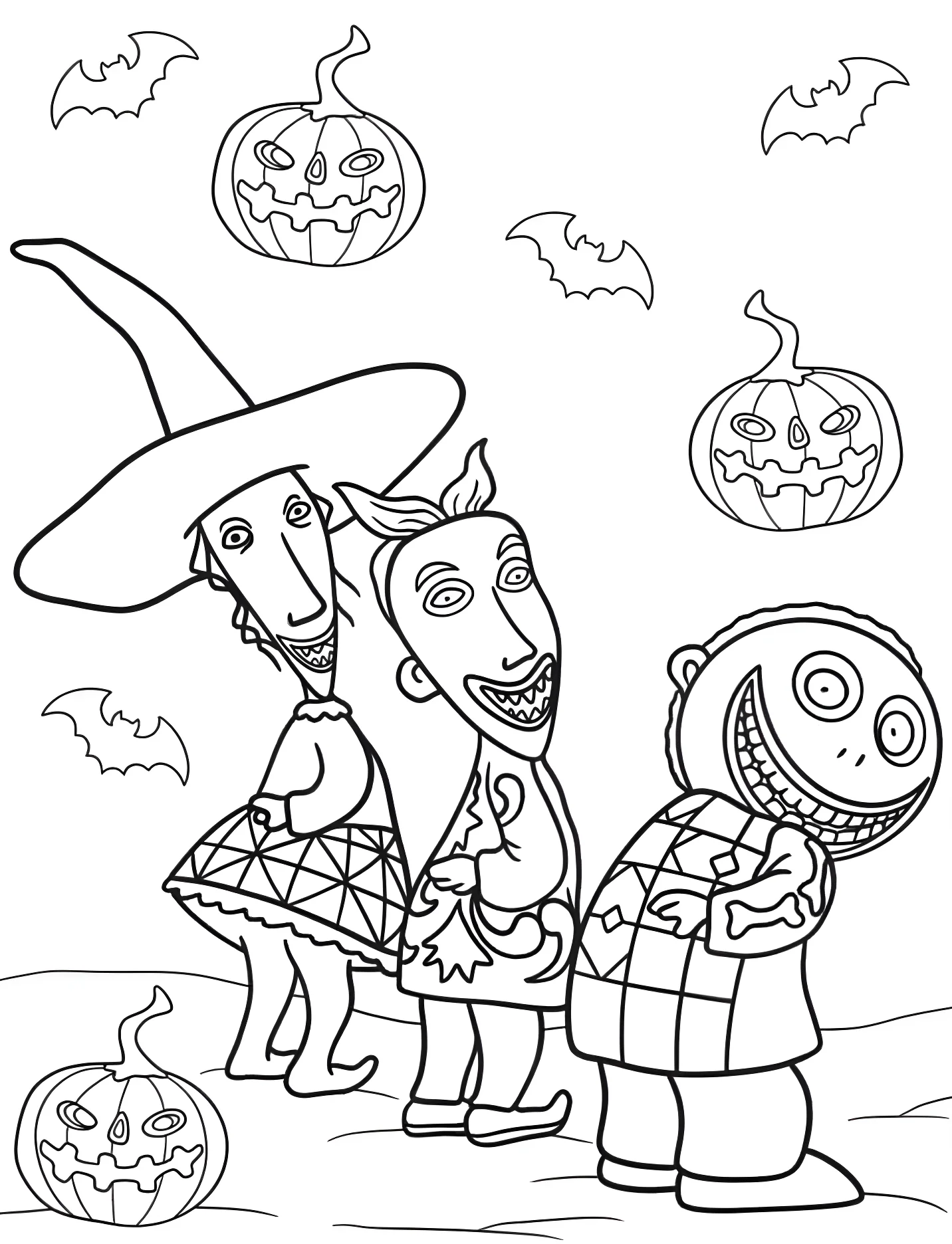 Забавные Лок, Шок и Бочонок для детей №17300. Хэллоуин (Halloween). Кошмар перед Рождеством (The Nightmare Before Christmas).