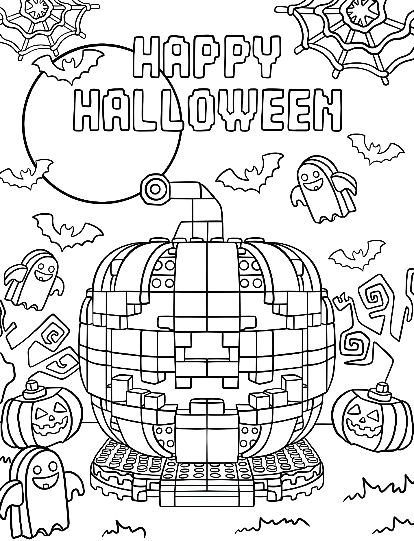 Тыква LEGO с привидениями и летучими мышами №17141. Хэллоуин (Halloween). Светильники Джека.