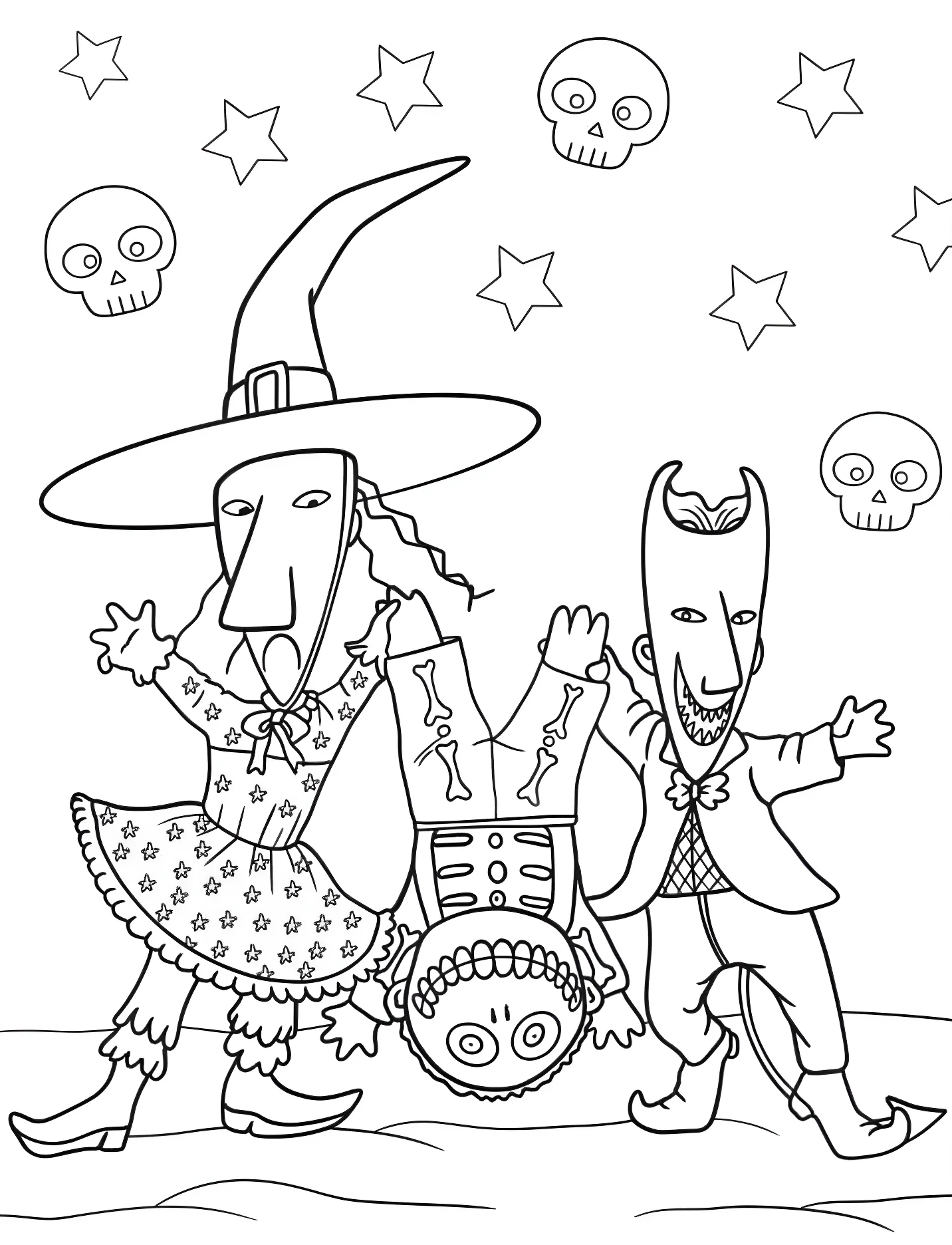 Забавные Лок, Шок и Баррель для детей №17301. Хэллоуин (Halloween). Кошмар перед Рождеством (The Nightmare Before Christmas).