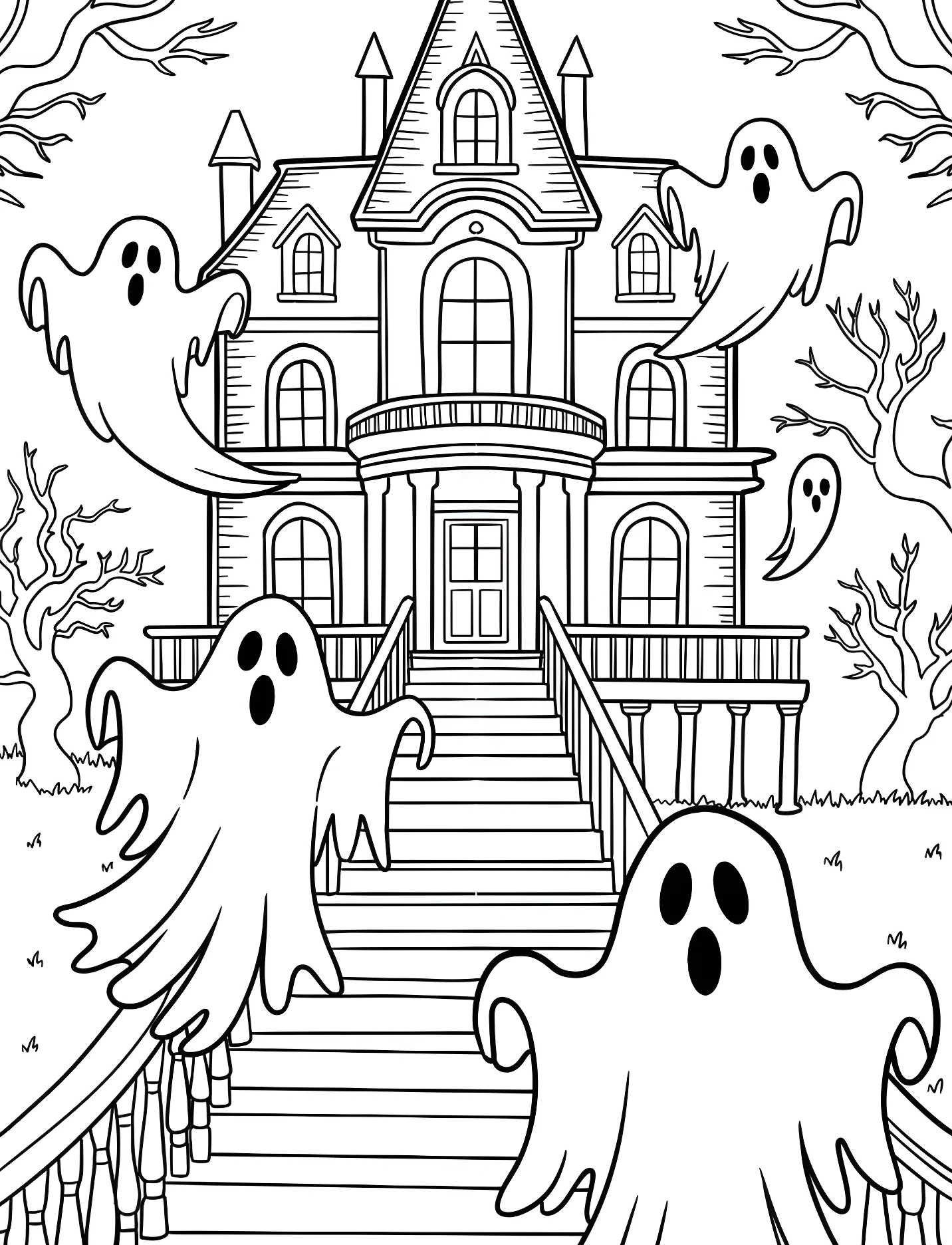 Большой дом с привидениями для детей №17007. Хэллоуин (Halloween). Дом с привидениями.