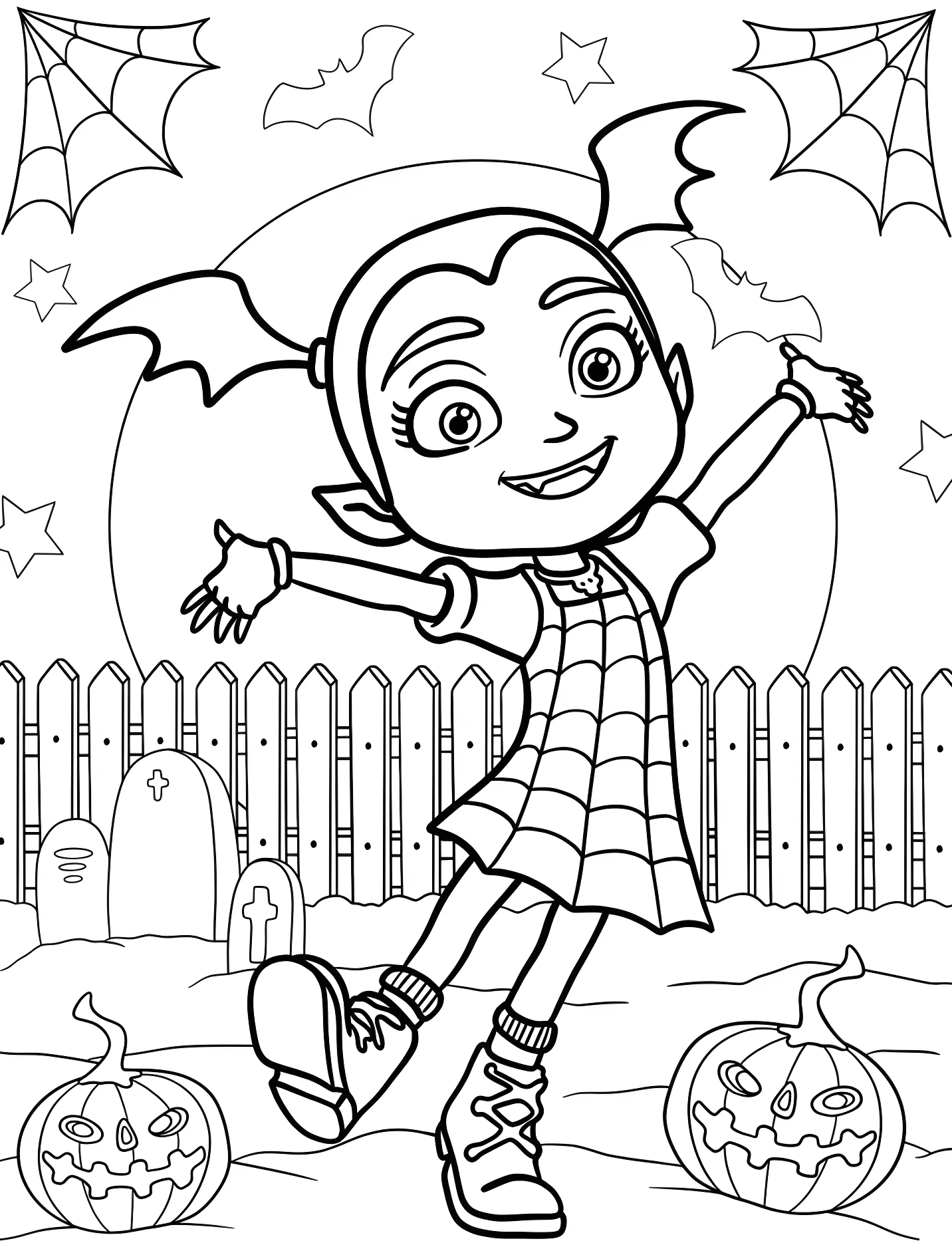 Милая Вампирина в кладбище для детей №17739. Хэллоуин (Halloween). Вампирина (Vampirina).