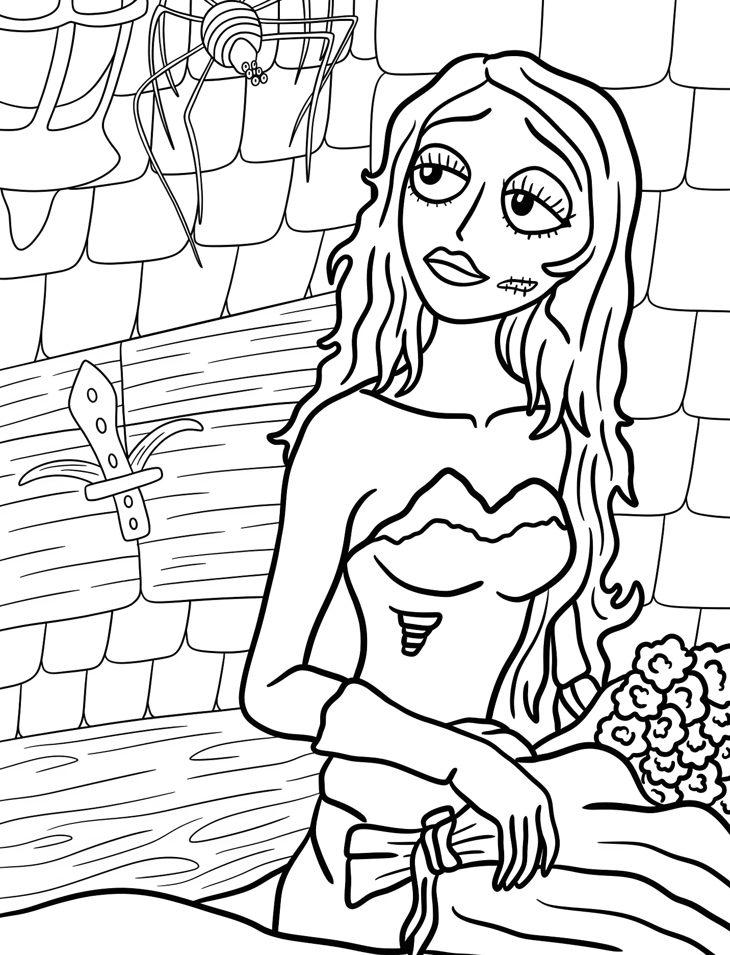 Грустная невеста №16680. Хэллоуин (Halloween). Труп Невесты (Corpse Bride).