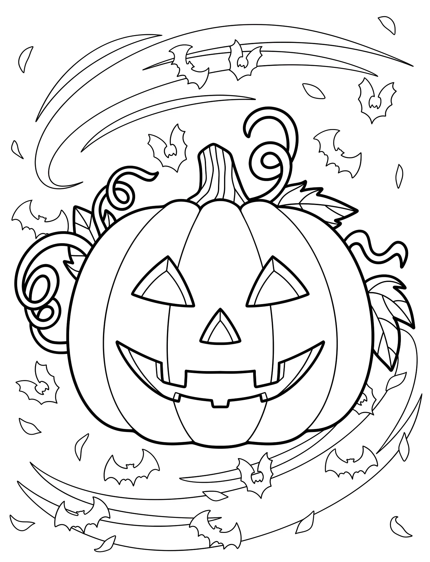 Забавный тыквенный фонарь для детей №17474. Хэллоуин (Halloween). Тыквы.