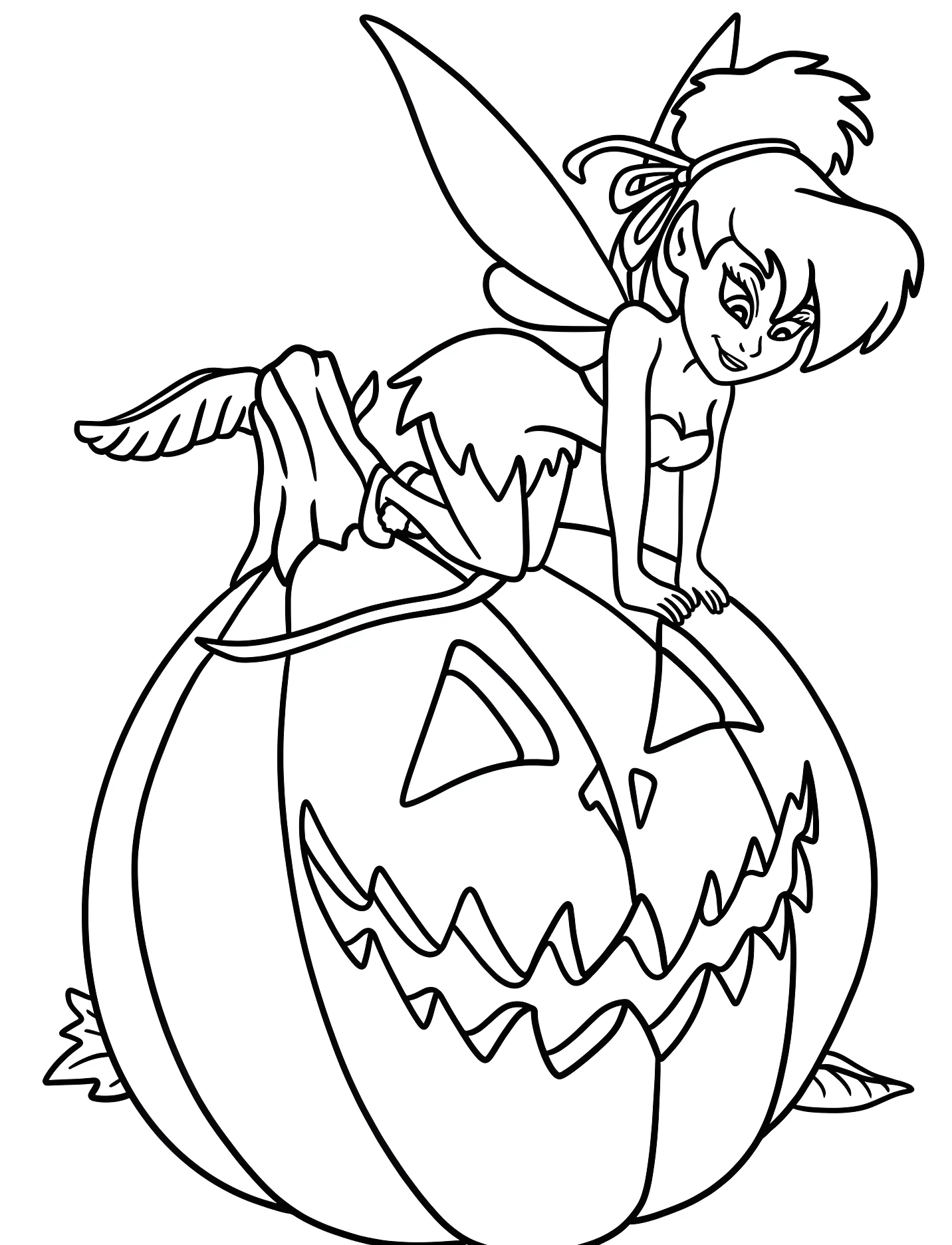 Фея Звёздочка и тыква для детей №16716. Хэллоуин (Halloween). Хэллоуин Дисней.
